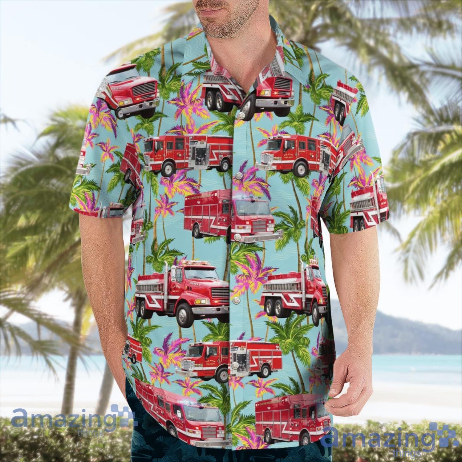 Elk River Minnesota Elk River Fire Department Fire Station #1 Beach Summer Gift Hawaiian Shirt image Elk River Minnesota Elk River Fire Department Fire Station #1 Beach Summer Gift Hawaiian Shirt Product Photo 2