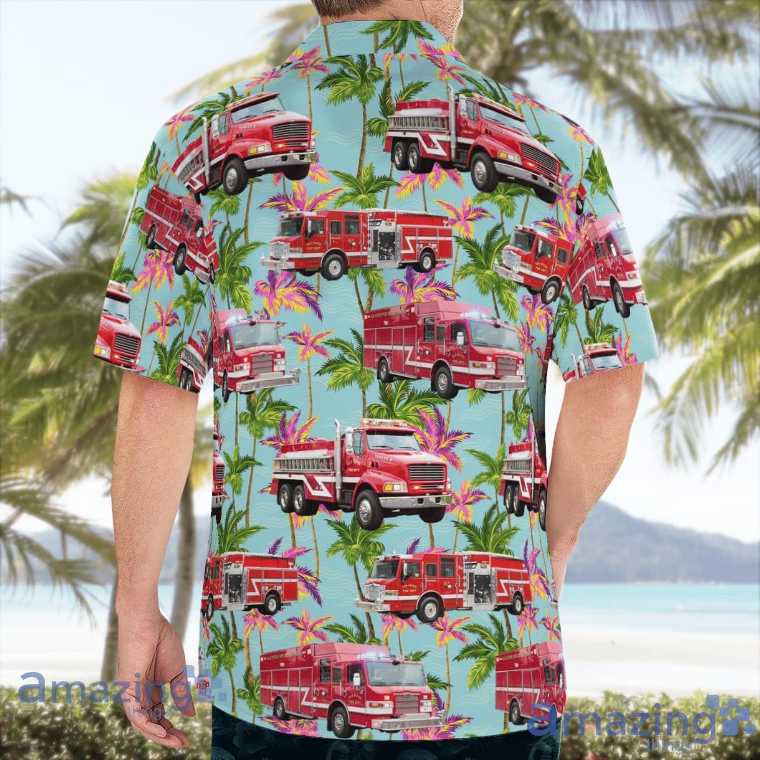 Elk River Minnesota Elk River Fire Department Fire Station #1 Beach Summer Gift Hawaiian Shirt image Elk River Minnesota Elk River Fire Department Fire Station #1 Beach Summer Gift Hawaiian Shirt Product Photo 3