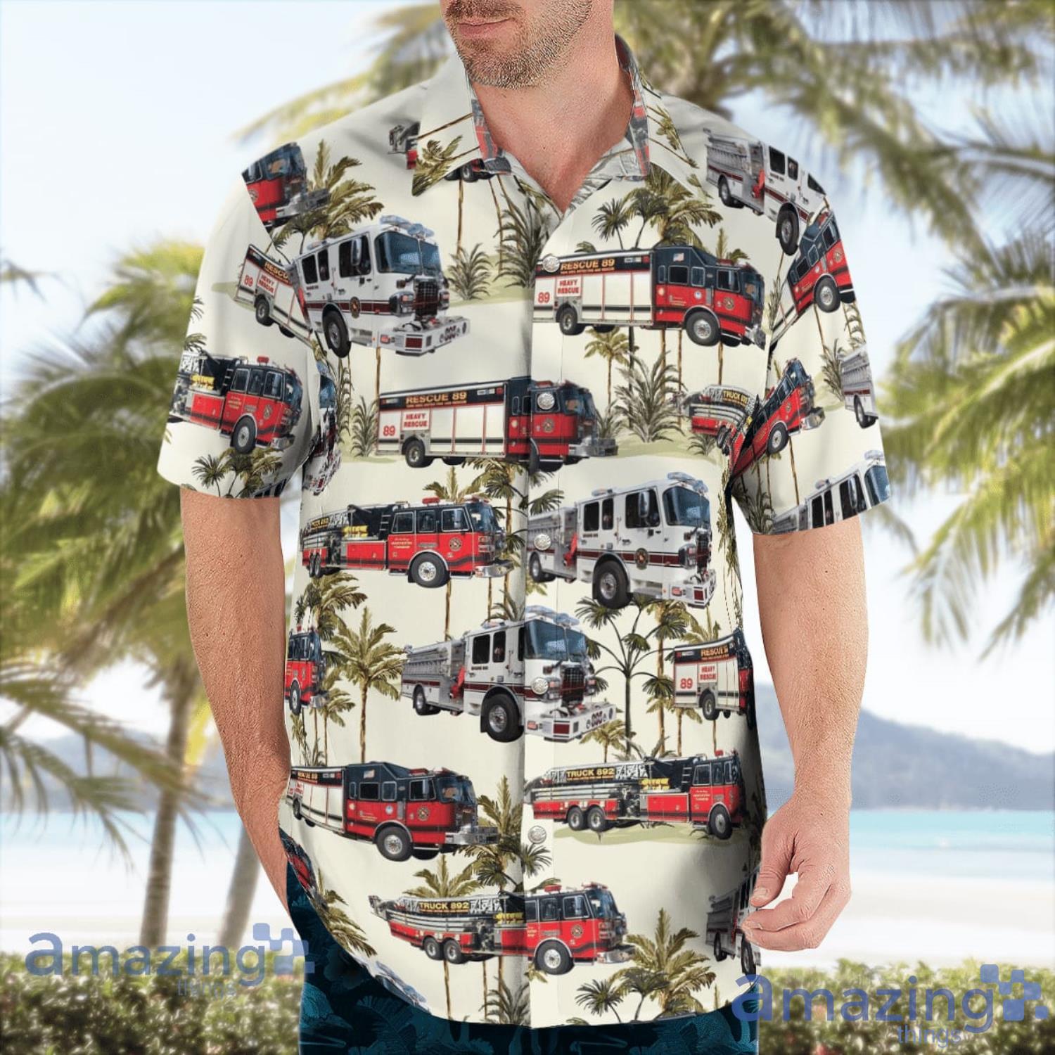 Emigsville Pennsylvania Alert Fire Company No. 1 Beach Summer Gift Hawaiian Shirt image Emigsville Pennsylvania Alert Fire Company No. 1 Beach Summer Gift Hawaiian Shirt Product Photo 3