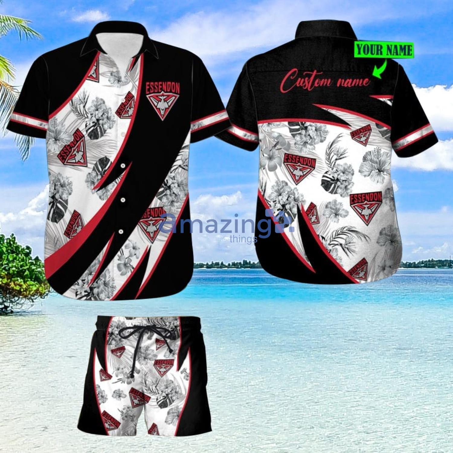 Essendon Bombers Custom Name For Fans Hawaiian Shirt And Shorts Product Photo 1