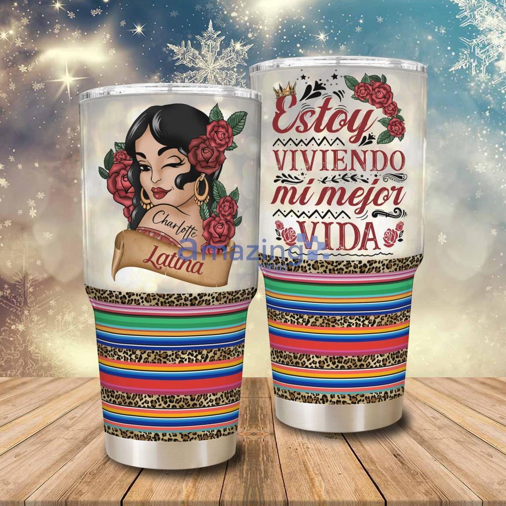 Estoy Viviendo Mi Mejor Vida New Version Personalized Tumbler - Estoy Viviendo Mi Mejor Vida - New Version - Personalized 30oz Tumbler - Hispanic Heritage Month Gift For Hispanics_6022