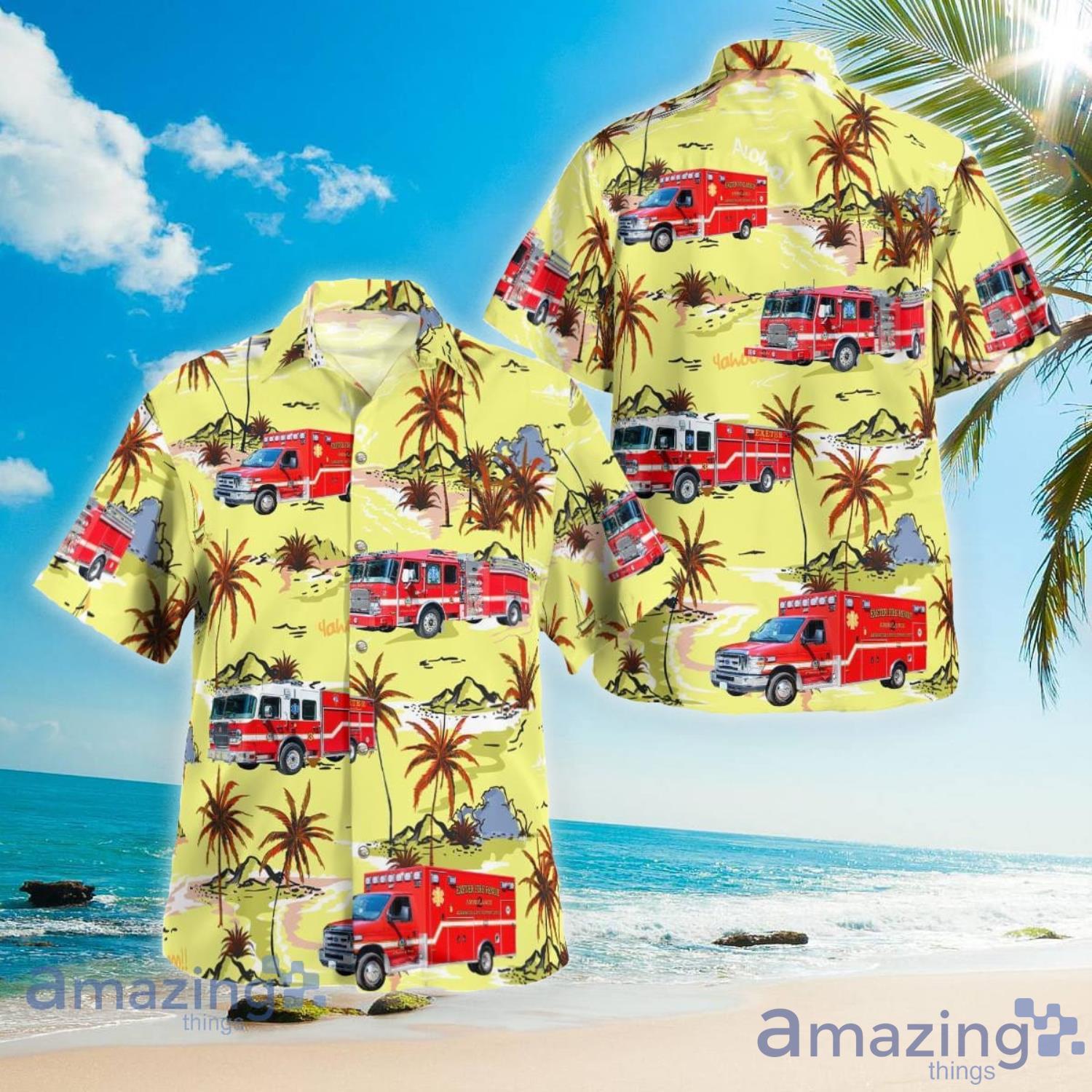 Exeter New Hampshire Exeter Fire Department Headquarters Station Beach Summer Gift Hawaiian Shirt Product Photo 1 Exeter New Hampshire Exeter Fire Department Headquarters Station Beach Summer Gift Hawaiian Shirt Product Photo 1