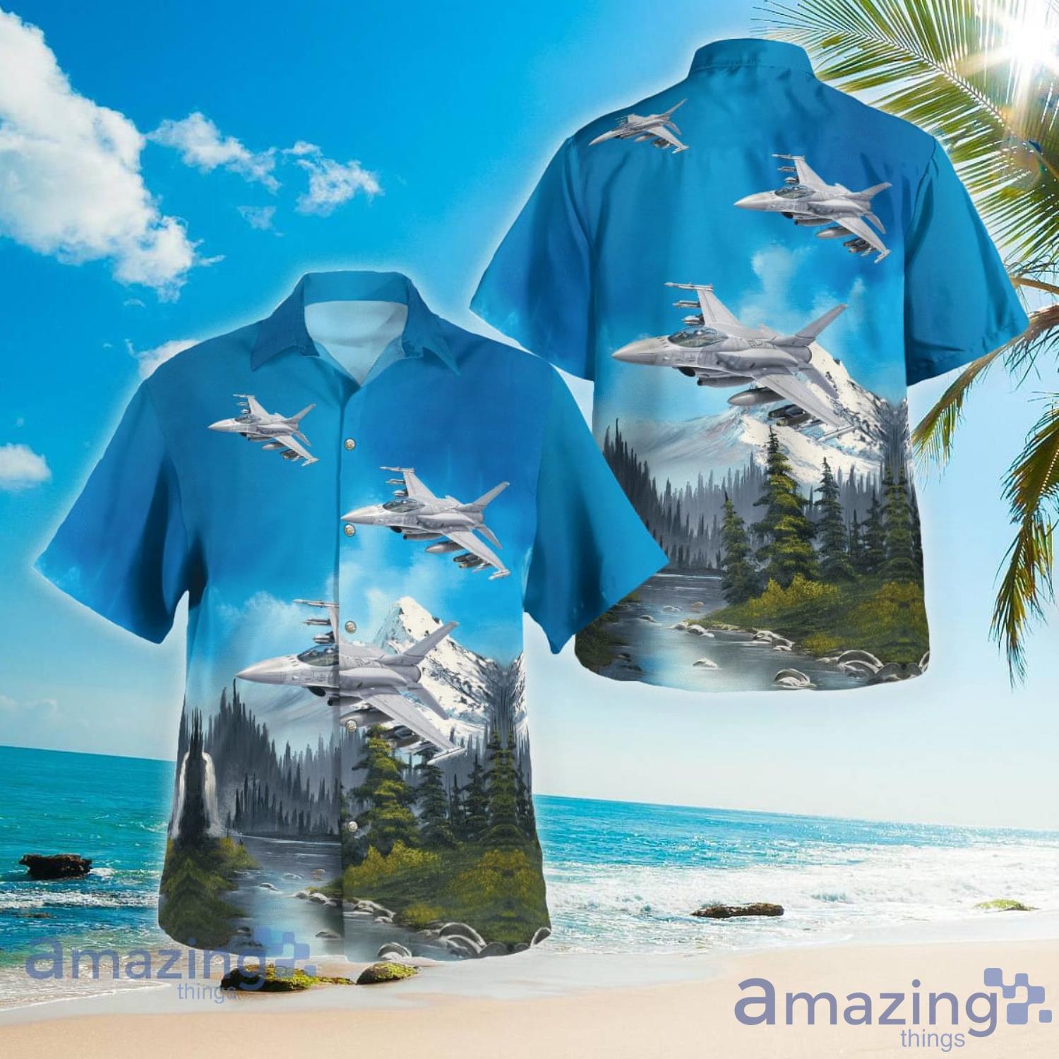 F-16 Fighting Falcon Beach Summer Gift Hawaiian Shirt Product Photo 1 F-16 Fighting Falcon Beach Summer Gift Hawaiian Shirt Product Photo 1
