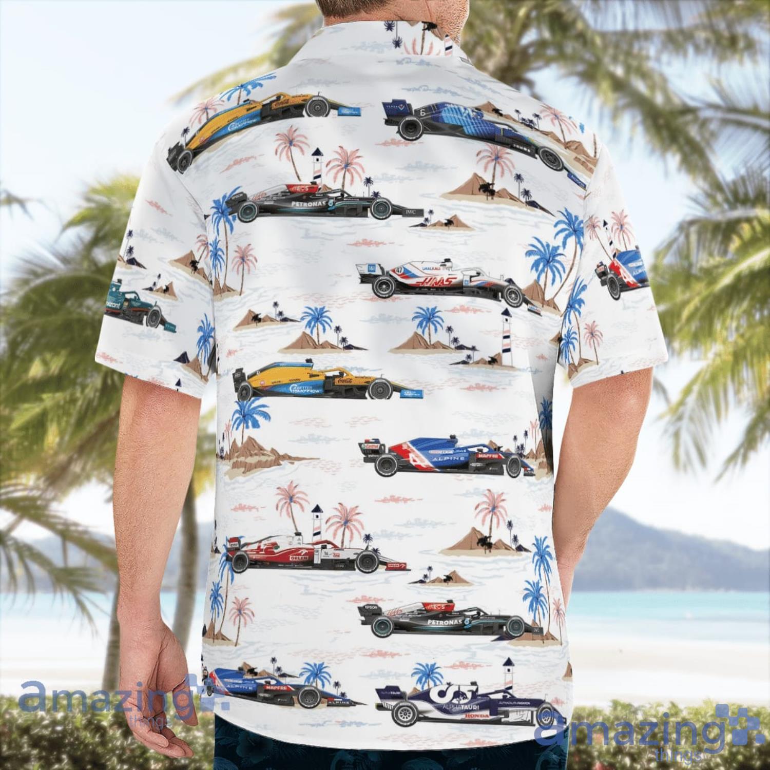 F1 Formula One Teams 2021 Beach Summer Gift Hawaiian Shirt image F1 Formula One Teams 2021 Beach Summer Gift Hawaiian Shirt Product Photo 2