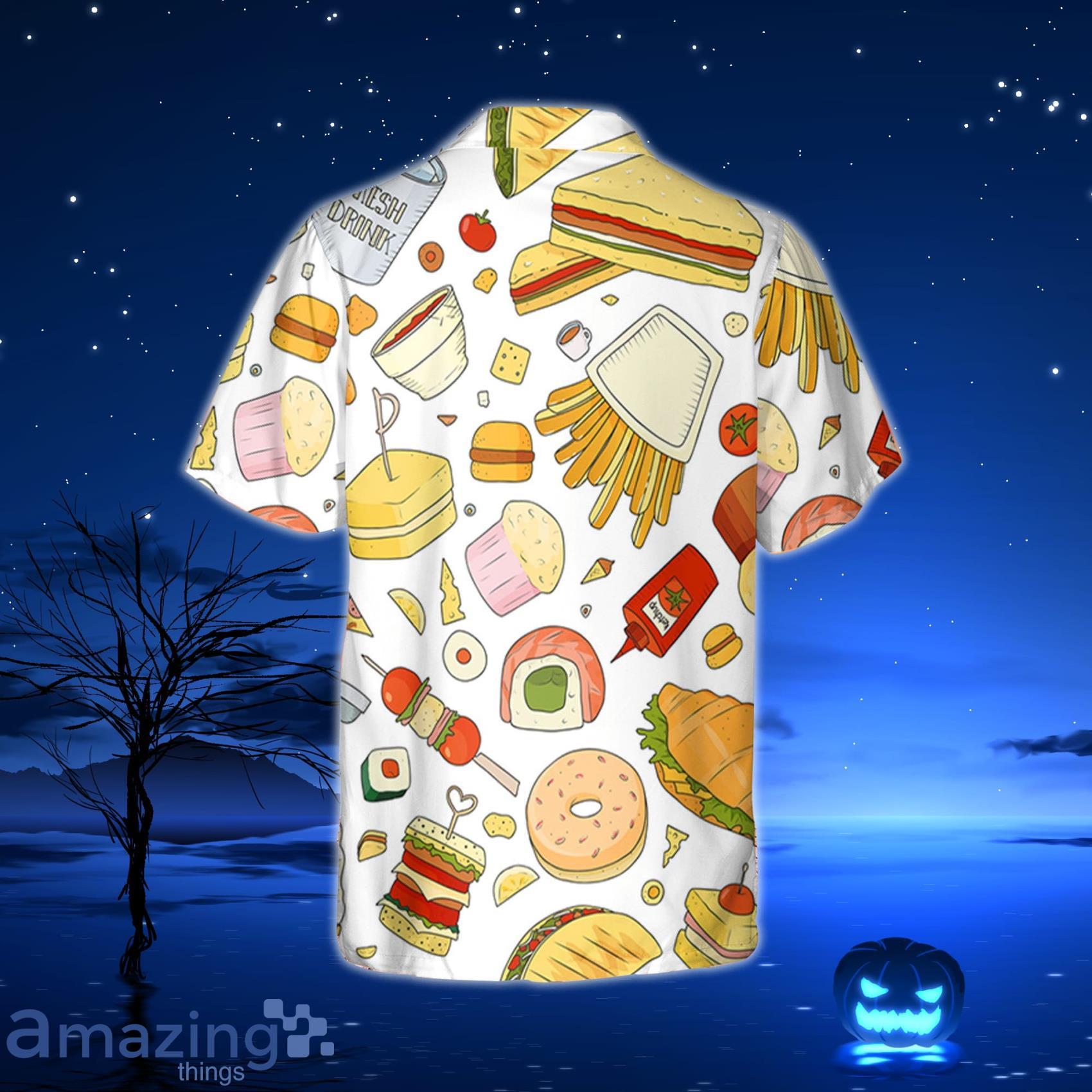 Fast Food Elements Summer Vacation Hawaiian Shirt For Men And Women image Fast Food Elements Summer Vacation Hawaiian Shirt For Men And Women Product Photo 3