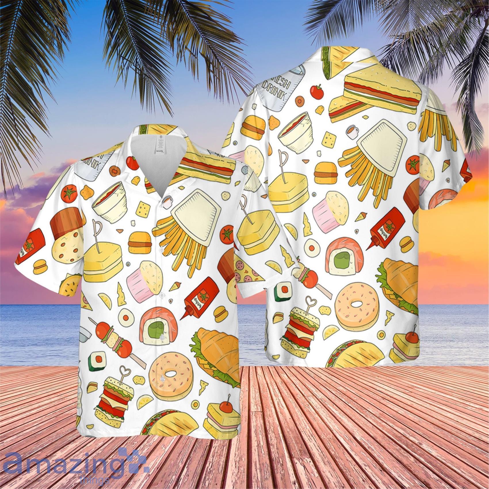 Fast Food Elements Summer Vacation Hawaiian Shirt For Men And Women Product Photo 1
