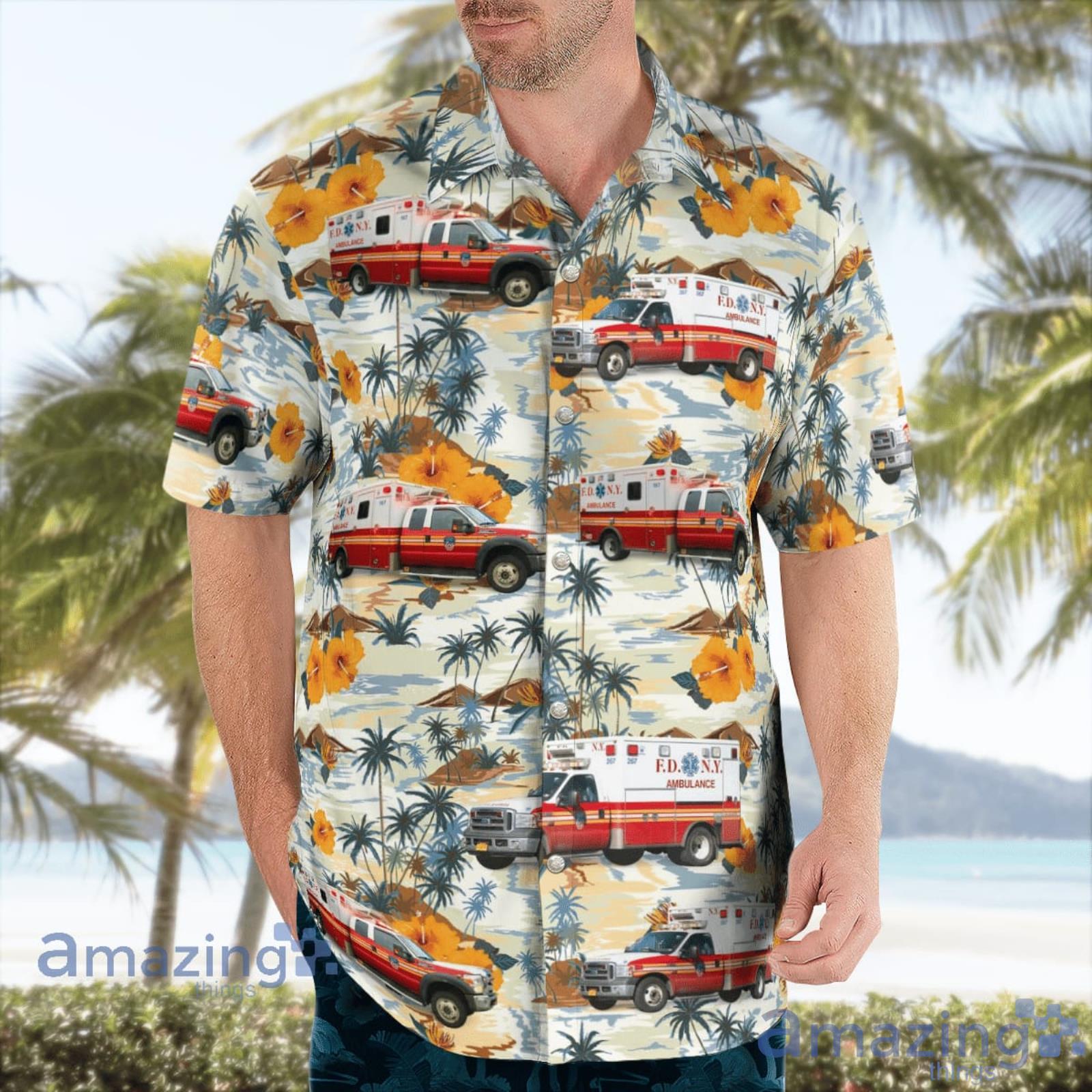 New York Giants Hawaiian Button Up Shirt