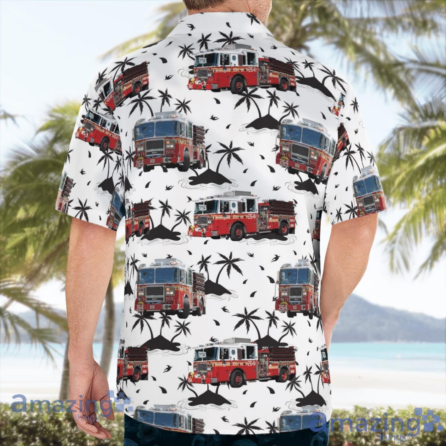 FDNY Engine 264 Engine 328 Ladder 134 Queens New York Beach Summer Gift Hawaiian Shirt image FDNY Engine 264 Engine 328 Ladder 134 Queens New York Beach Summer Gift Hawaiian Shirt Product Photo 4