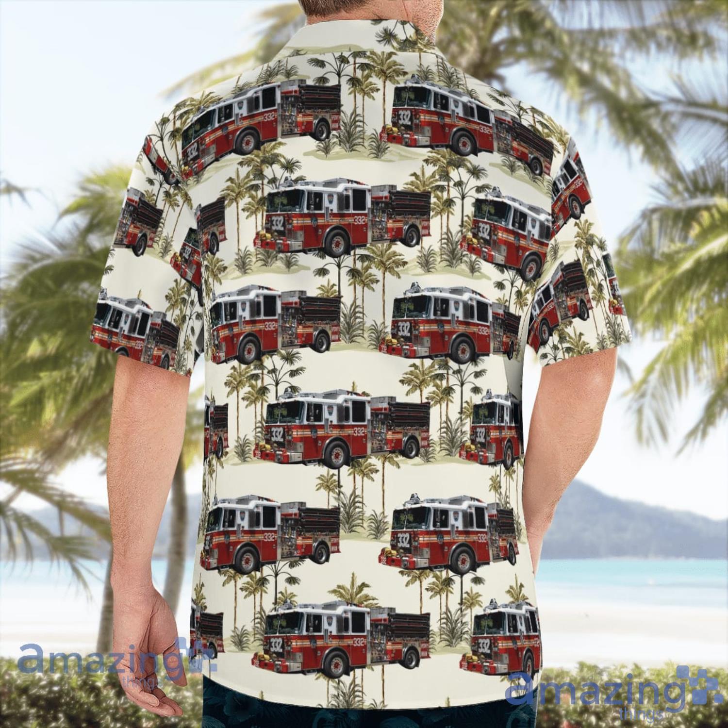 FDNY Engine 332 & Ladder 175 Brooklyn New York Beach Summer Gift Hawaiian Shirt image FDNY Engine 332 & Ladder 175 Brooklyn New York Beach Summer Gift Hawaiian Shirt Product Photo 4
