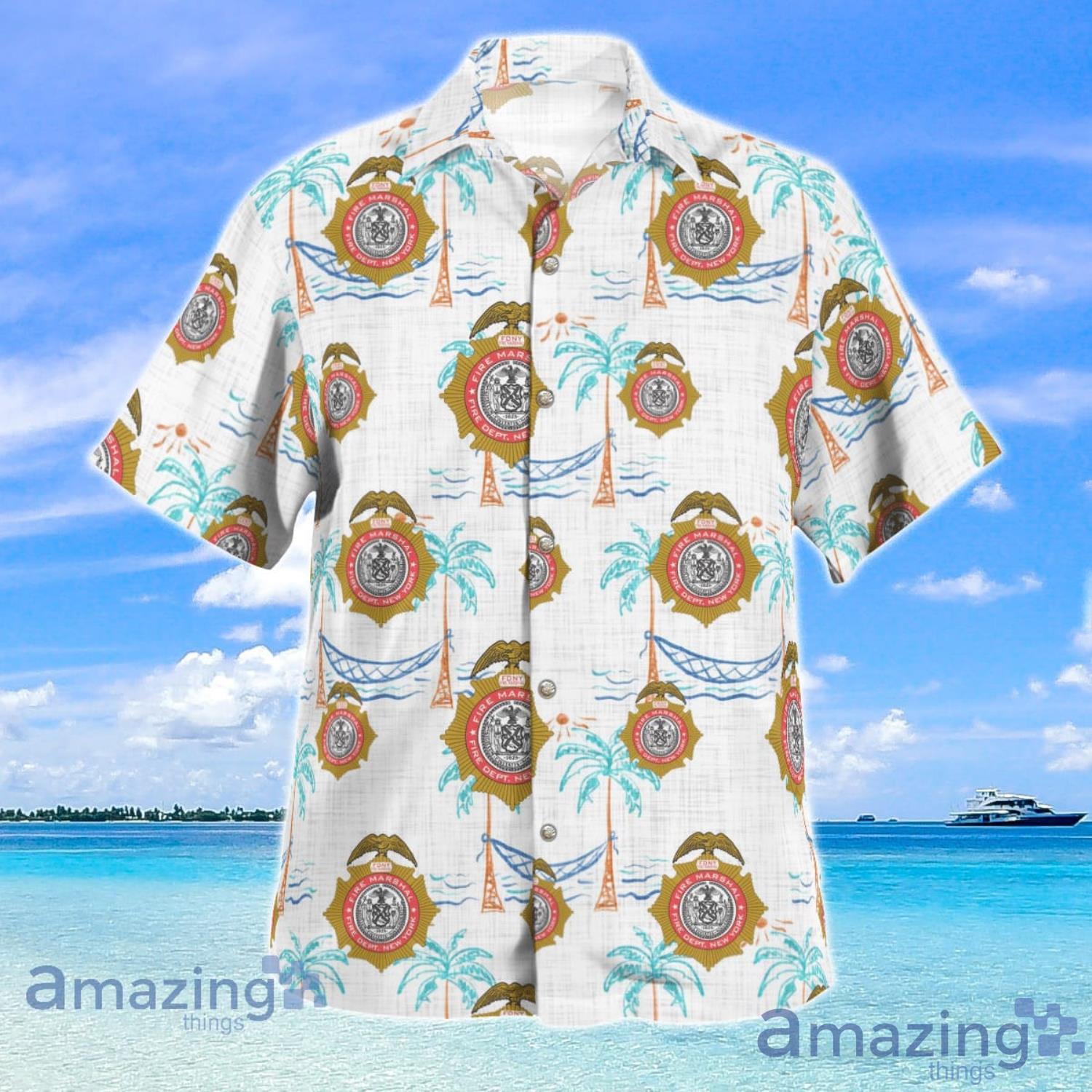 FDNY Fire Marshals Beach Summer Gift Hawaiian Shirt image FDNY Fire Marshals Beach Summer Gift Hawaiian Shirt Product Photo 2