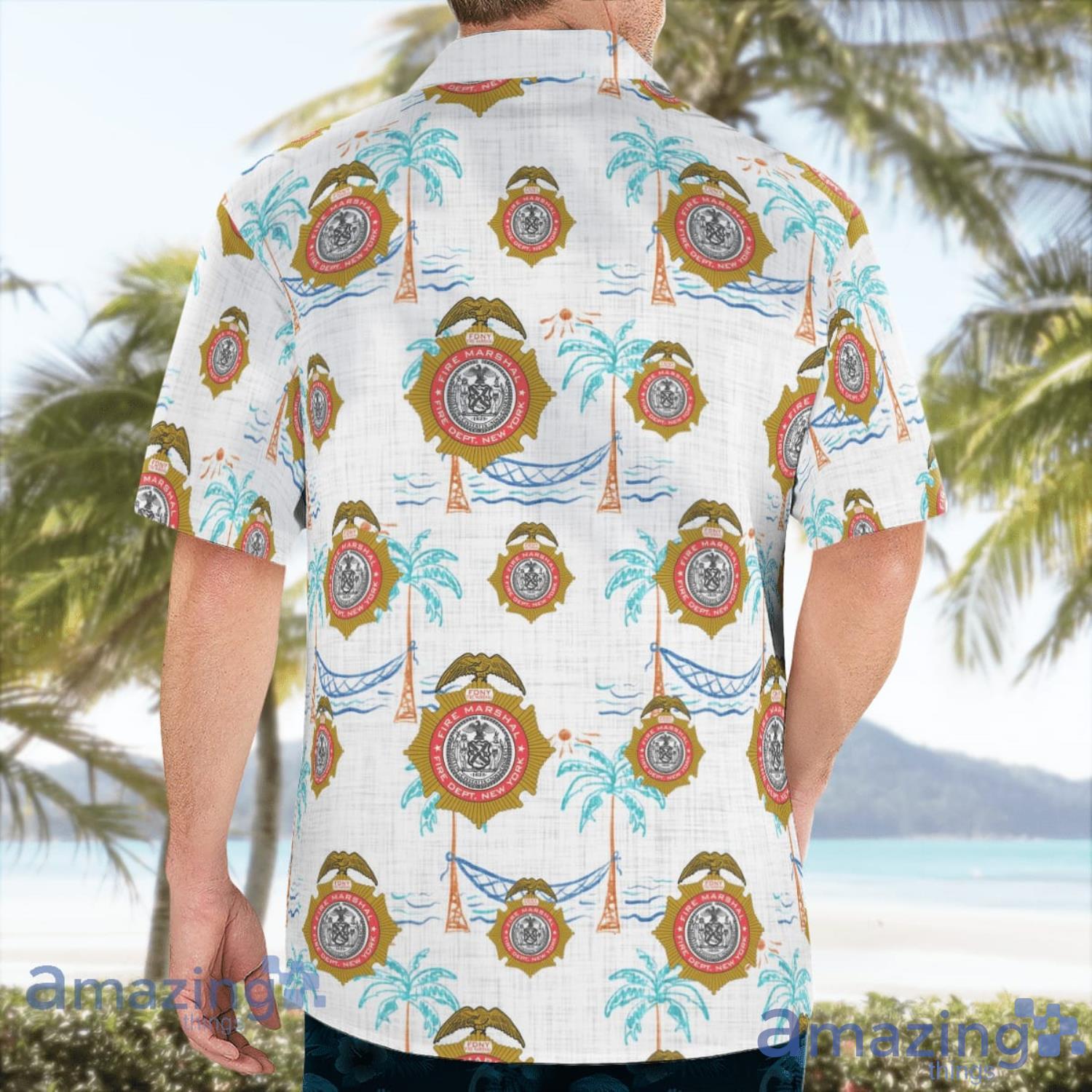FDNY Fire Marshals Beach Summer Gift Hawaiian Shirt image FDNY Fire Marshals Beach Summer Gift Hawaiian Shirt Product Photo 4