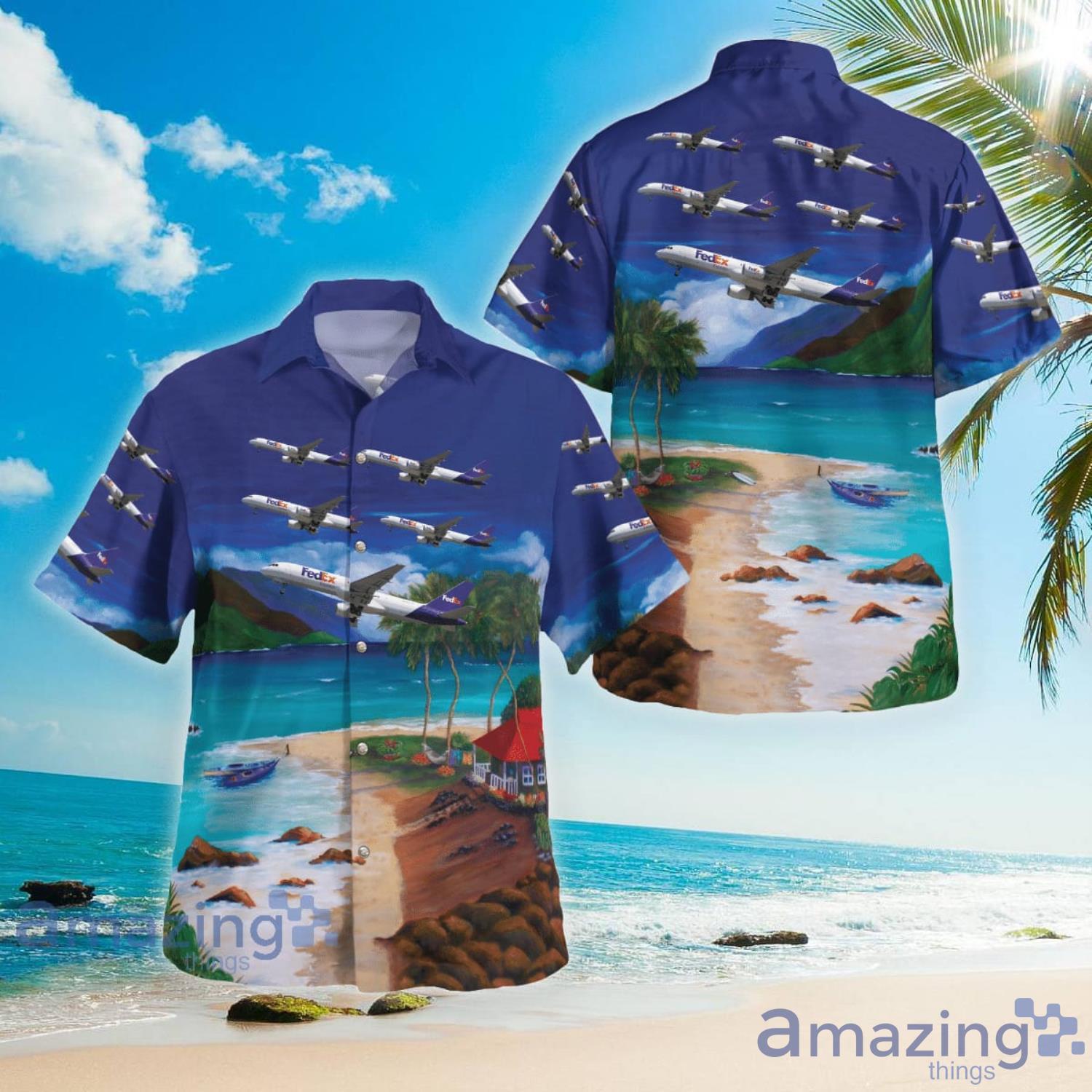 FedEx Boeing 757 Hawaiian Shirt Aloha Summer Gift For Men And Women Product Photo 1