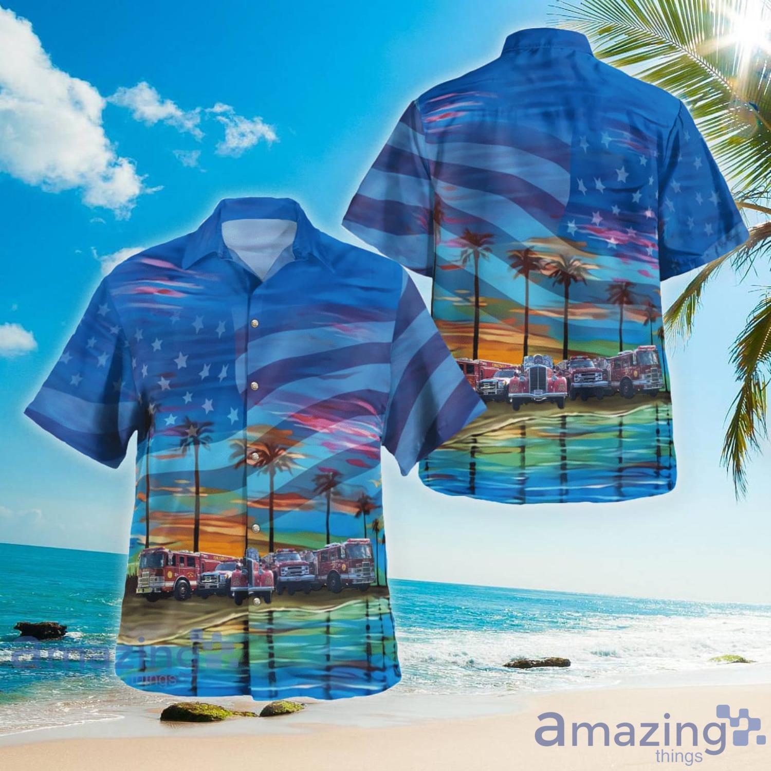 Finleyville Pennsylvania Finleyville Volunteer Fire Deparment Flag Pattern Hawaiian Shirt Aloha Summer Gift For Men And Women Product Photo 1