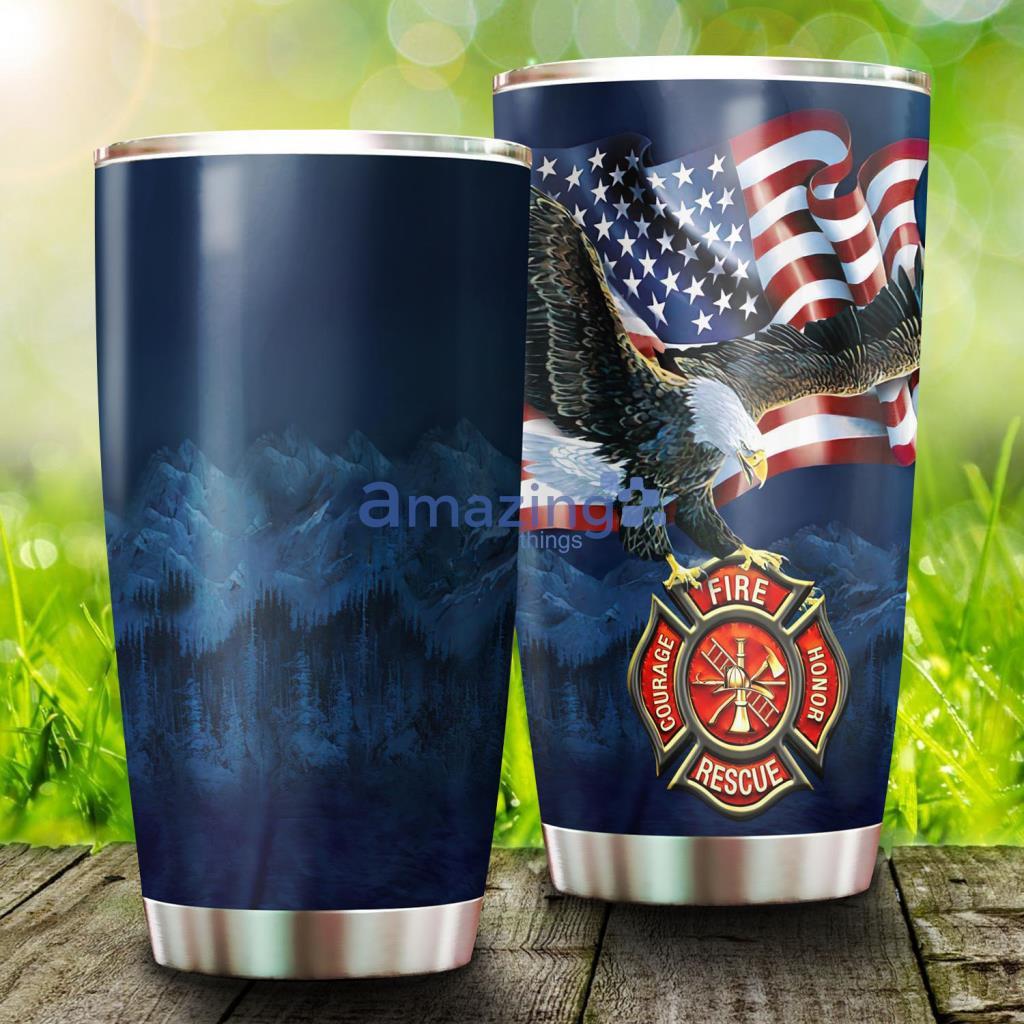 Firefighter American Eagle Stainless Steel Tumbler - Firefighter American Eagle Stainless Steel Tumbler
