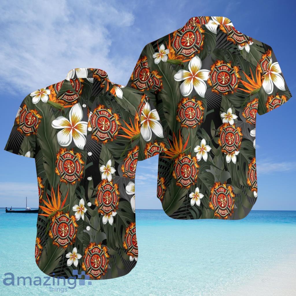 Firefighter Summer Tropical Hawaiian Shirt - Firefighter Summer Tropical Hawaiian Shirt