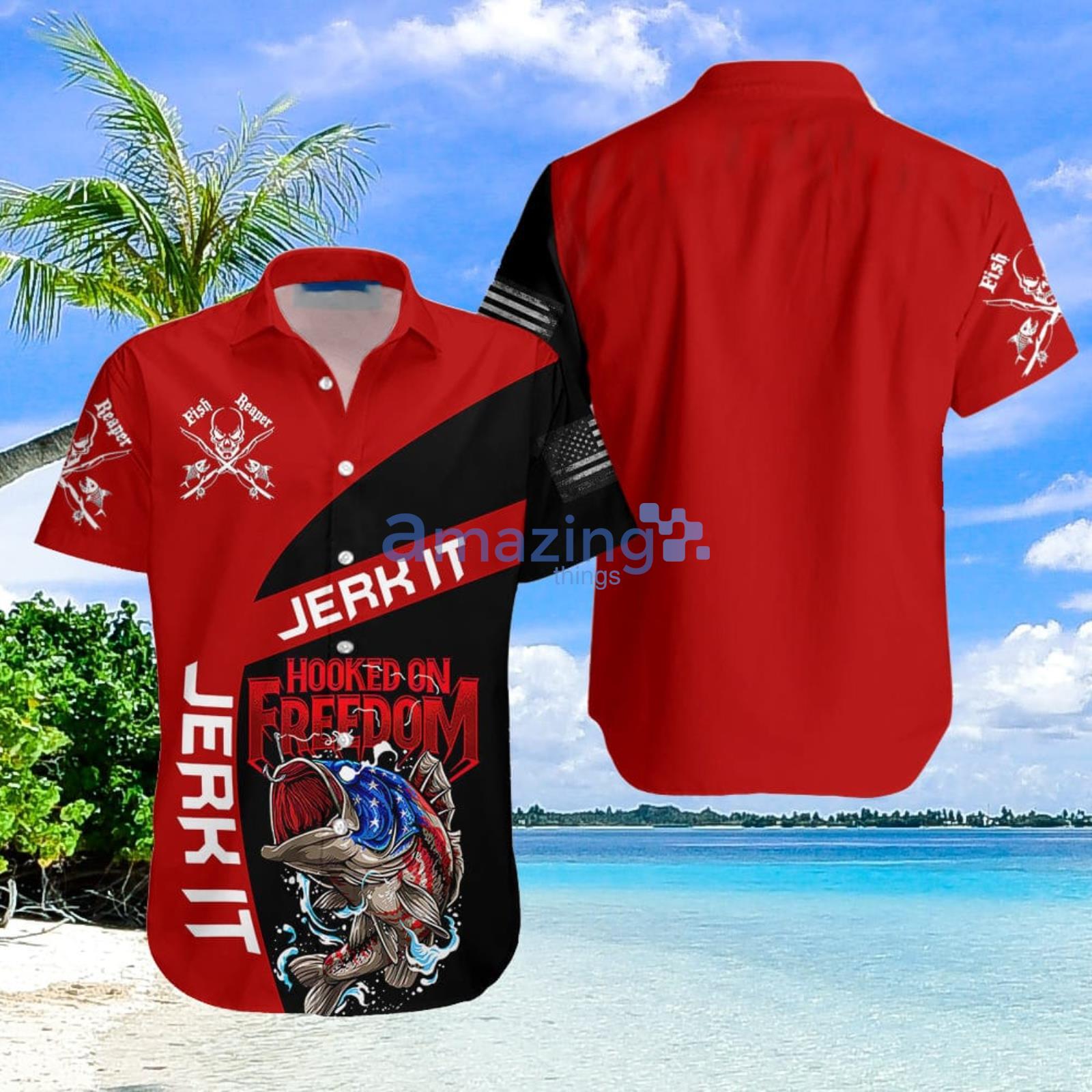 Fishing Hook Aloha Hawaiian Shirt Summer Gift For Men And Women Product Photo 1