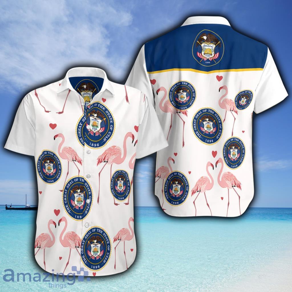 Flamingo Utah Summer Tropical Hawaiian Shirt - Flamingo Utah Summer Tropical Hawaiian Shirt