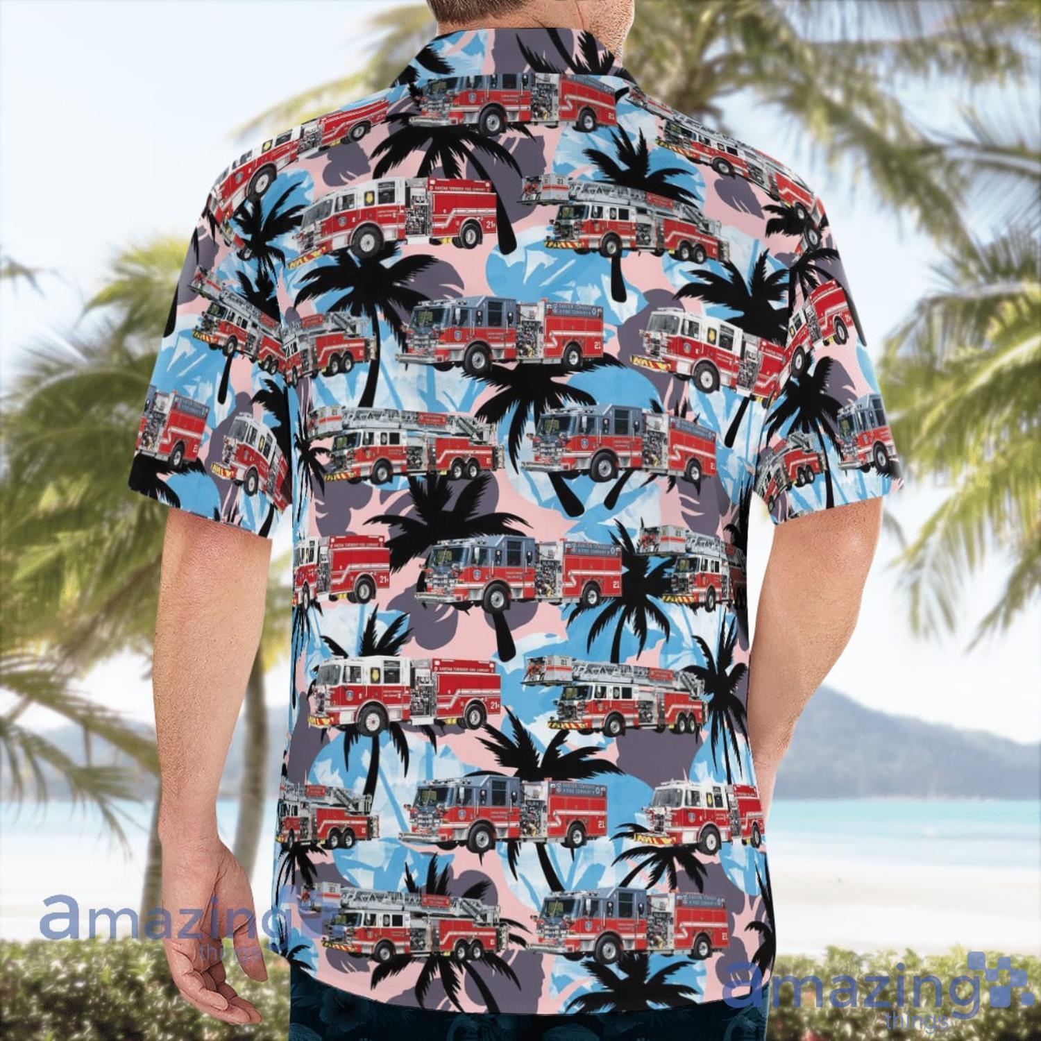 Flemington New Jersey Raritan Township Fire Company Aloha Summer Gift Hawaiian Shirt image Flemington New Jersey Raritan Township Fire Company Aloha Summer Gift Hawaiian Shirt Product Photo 3