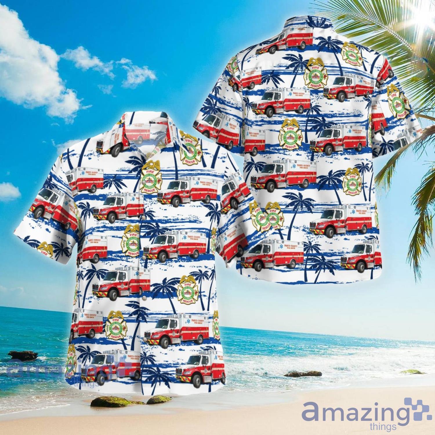 Florida Pasco County Fire Rescue EMS Hawaiian Shirt Aloha Summer Gift For Men And Women Product Photo 1