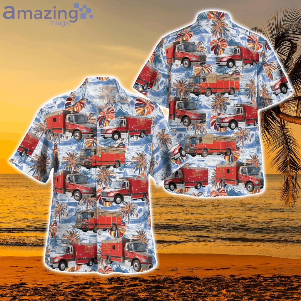 Florida, Tampa Fire Rescue Hawaiian Shirt - BBTT1310BC11 Florida, Tampa Fire Rescue Hawaiian Shirt