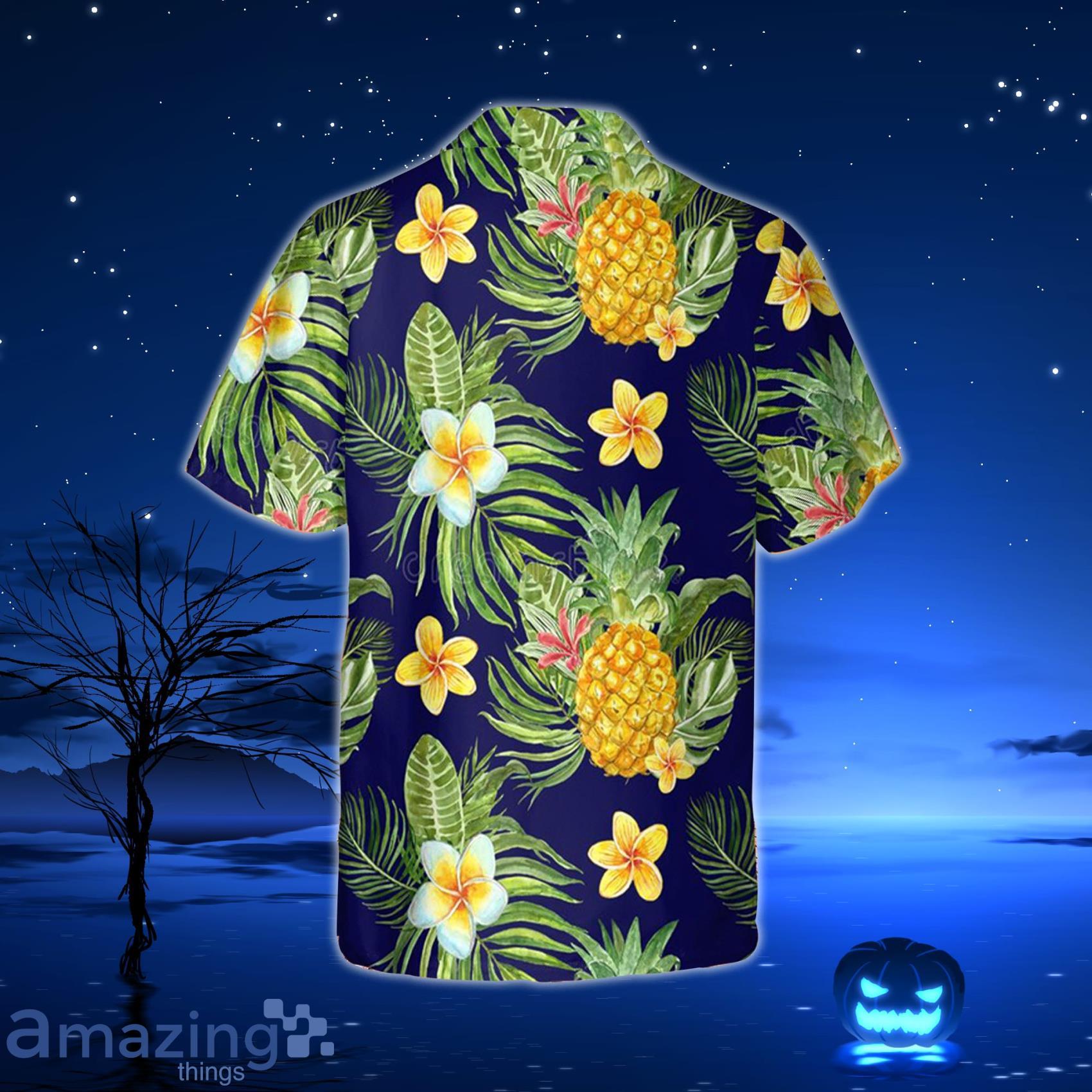 Flowers Fruits Green Palm Leaf Pineapple Trending Hawaiian Shirt, Summer  Vacation Hawaiian Shirt - Trendy Aloha