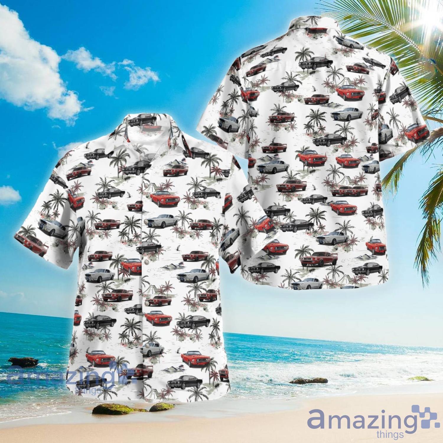Ford Mustang White Hawaiian Shirt Aloha Summer Gift For Men And Women Product Photo 1
