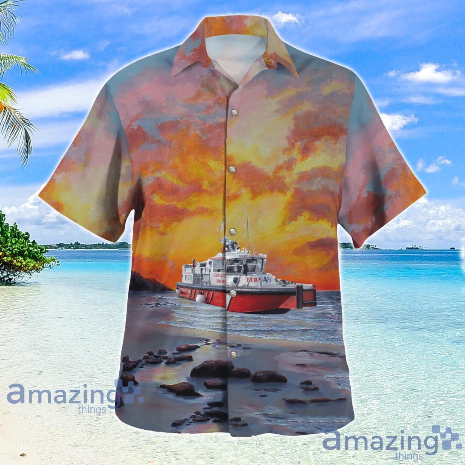 Fort Lauderdale Fire Rescue Department Florida Hawaiian Shirt Aloha Summer Gift For Men And Women image Fort Lauderdale Fire-Rescue Department Florida Hawaiian Shirt Aloha Summer Gift For Men And Women Product Photo 2