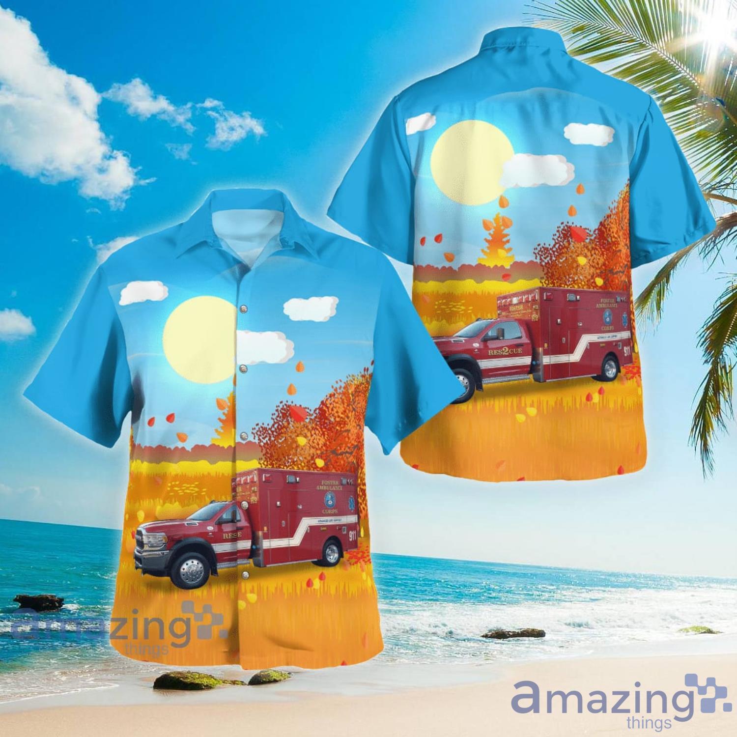 Foster Rhode Island Foster Ambulance Corps Hawaiian Shirt Aloha Summer Gift For Men And Women Product Photo 1