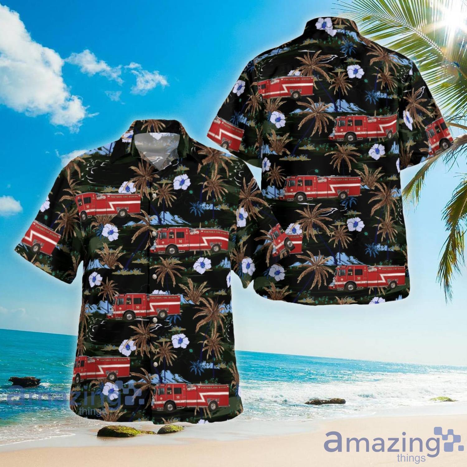 Fostoria Ohio City of Fostoria Division of Fire Hawaiian Shirt Aloha Summer Gift For Men And Women Product Photo 1
