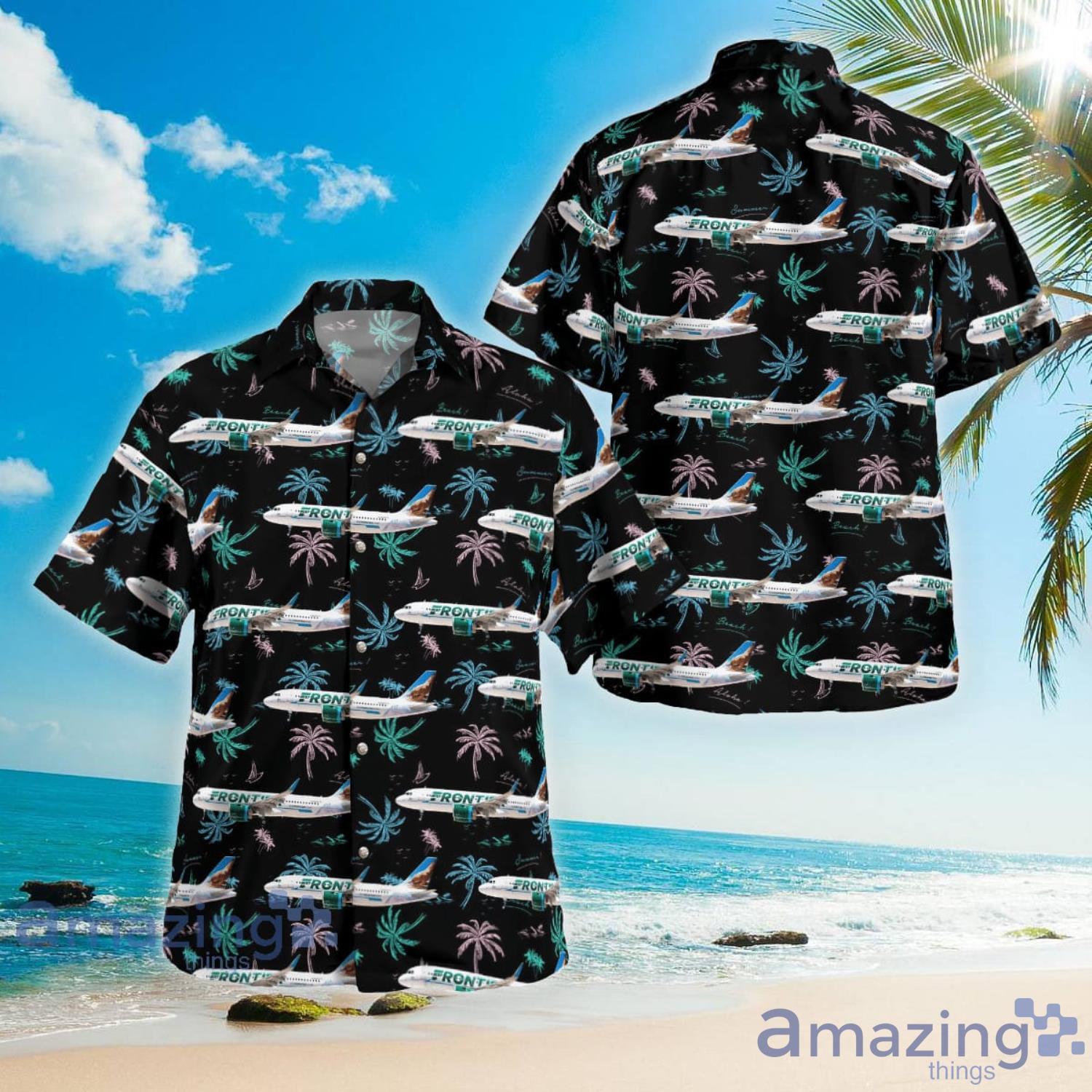 Frontier Airlines Airbus A320-251N Hawaiian Shirt Aloha Summer Gift For Men And Women Product Photo 1