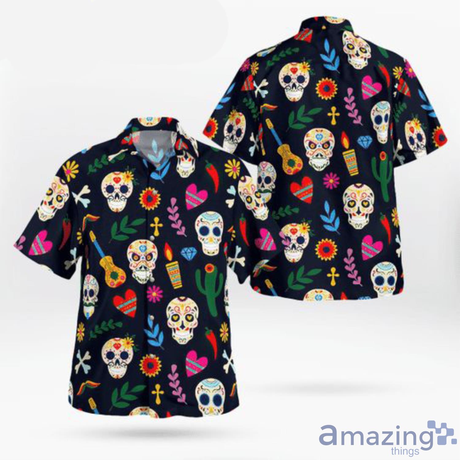 Funny Skull Trending Short Sleeve Hawaiian Shirt - Funny Skull Trending Hawaiian Shirt