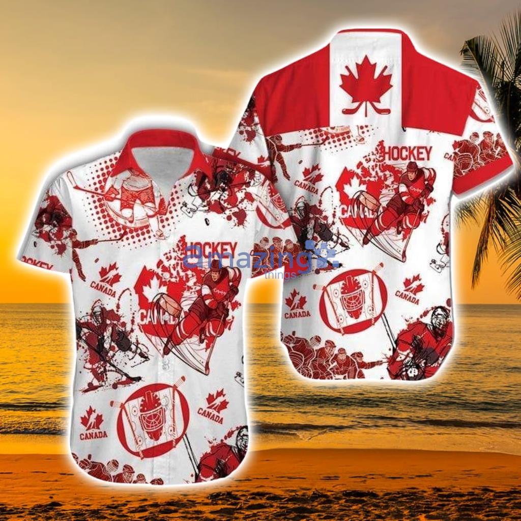 Get Here Hawaiian Aloha Shirts Canada Hockey Tropical - Get Here Hawaiian Aloha Shirts Canada Hockey Tropical 150321H_9616