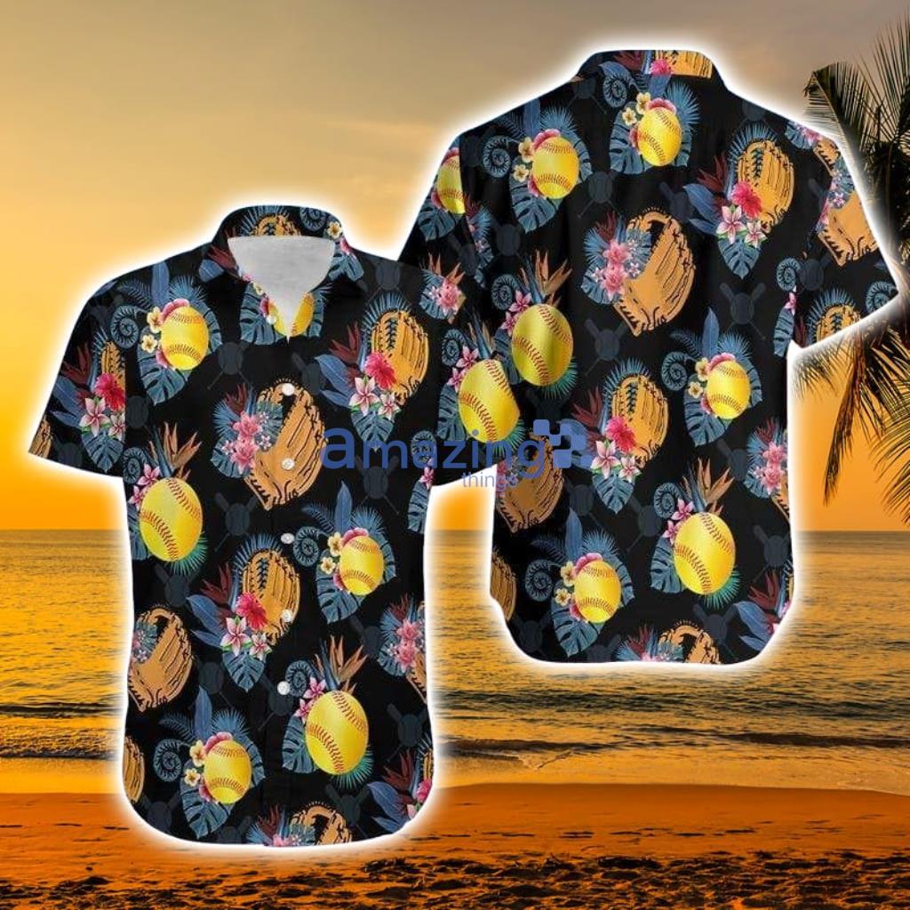 Get Here Softball Gloves Tropical Hawaiian Aloha Shirt - Get Here Softball Gloves Tropical Hawaiian Aloha Shirts_3603