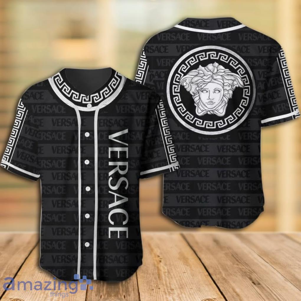 Gianni Versace Black Baseball Jersey Clothes Sport For Men Women