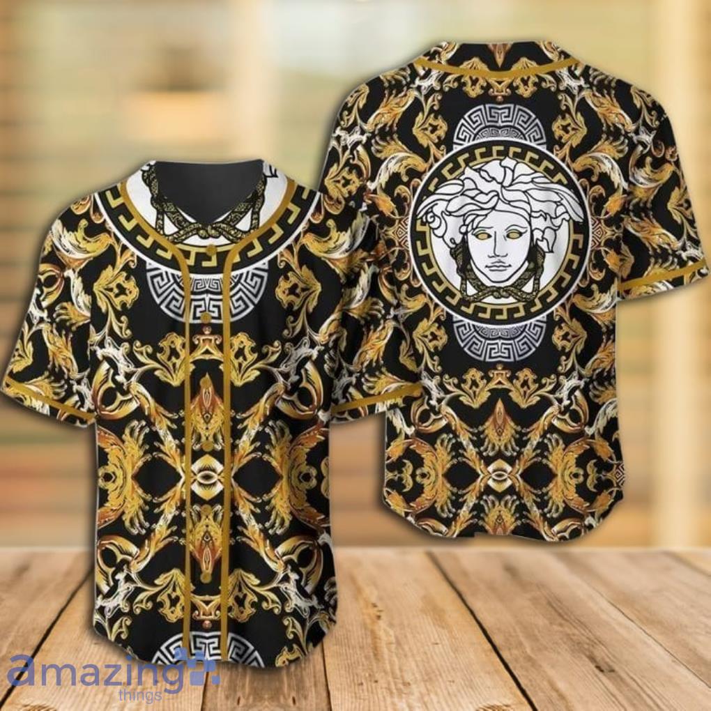 Gianni Versace Gold Baseball Jersey Clothes Sport For Men Women