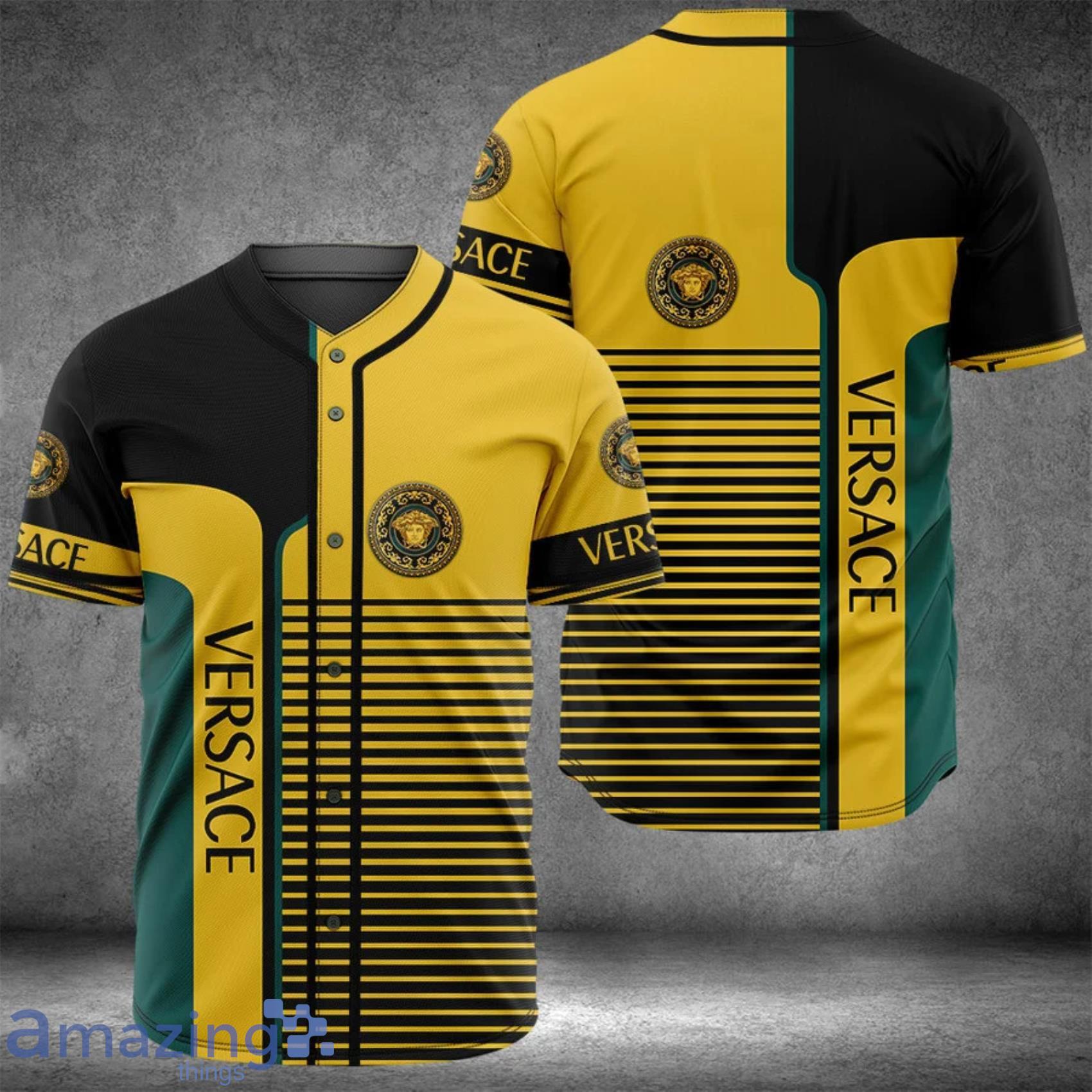Gianni Versace Yellow Baseball Jersey Clothes Sport For Men Women