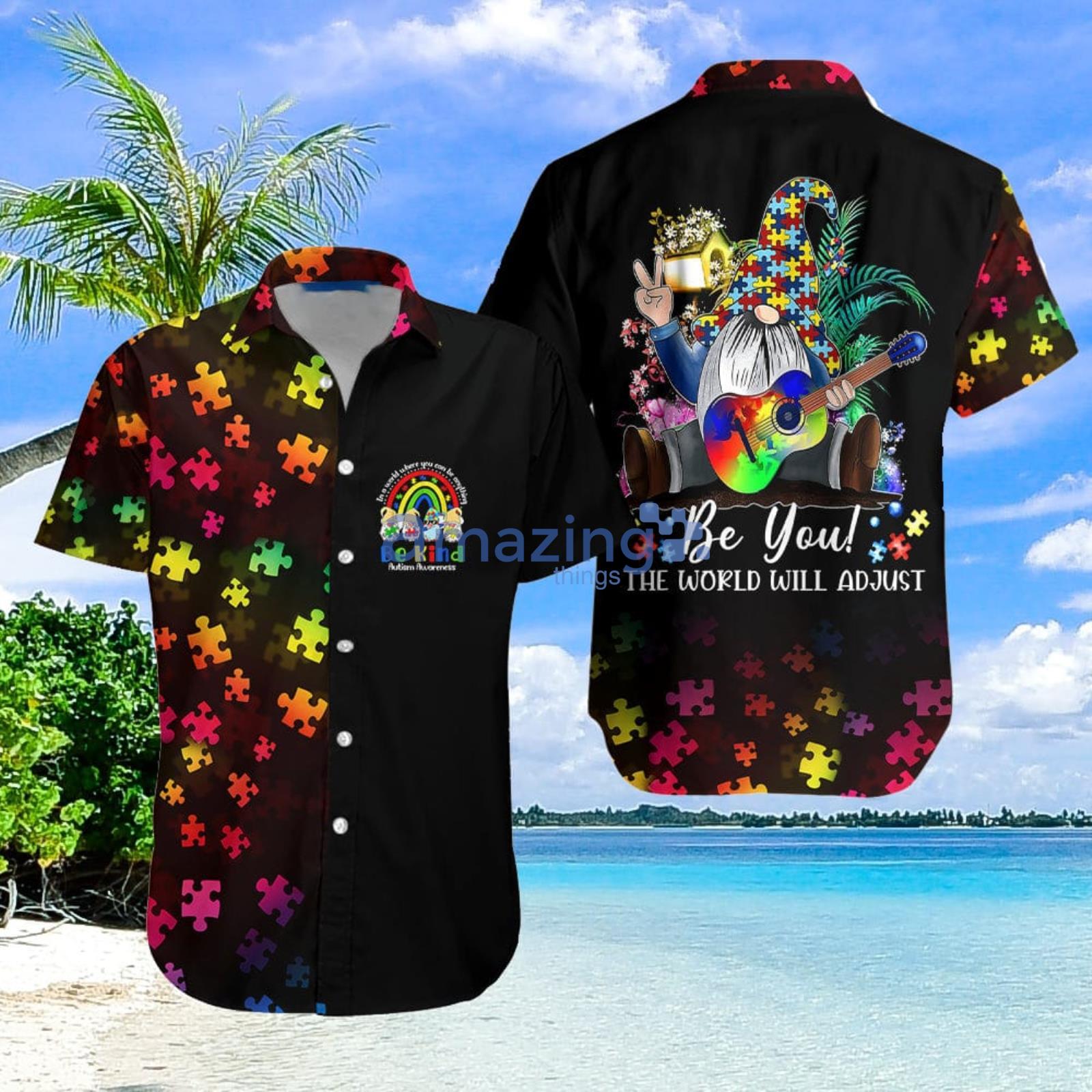 Gnome Be Kind Autism Awareness Aloha Hawaiian Shirt Men And Women Summer Gift Product Photo 1
