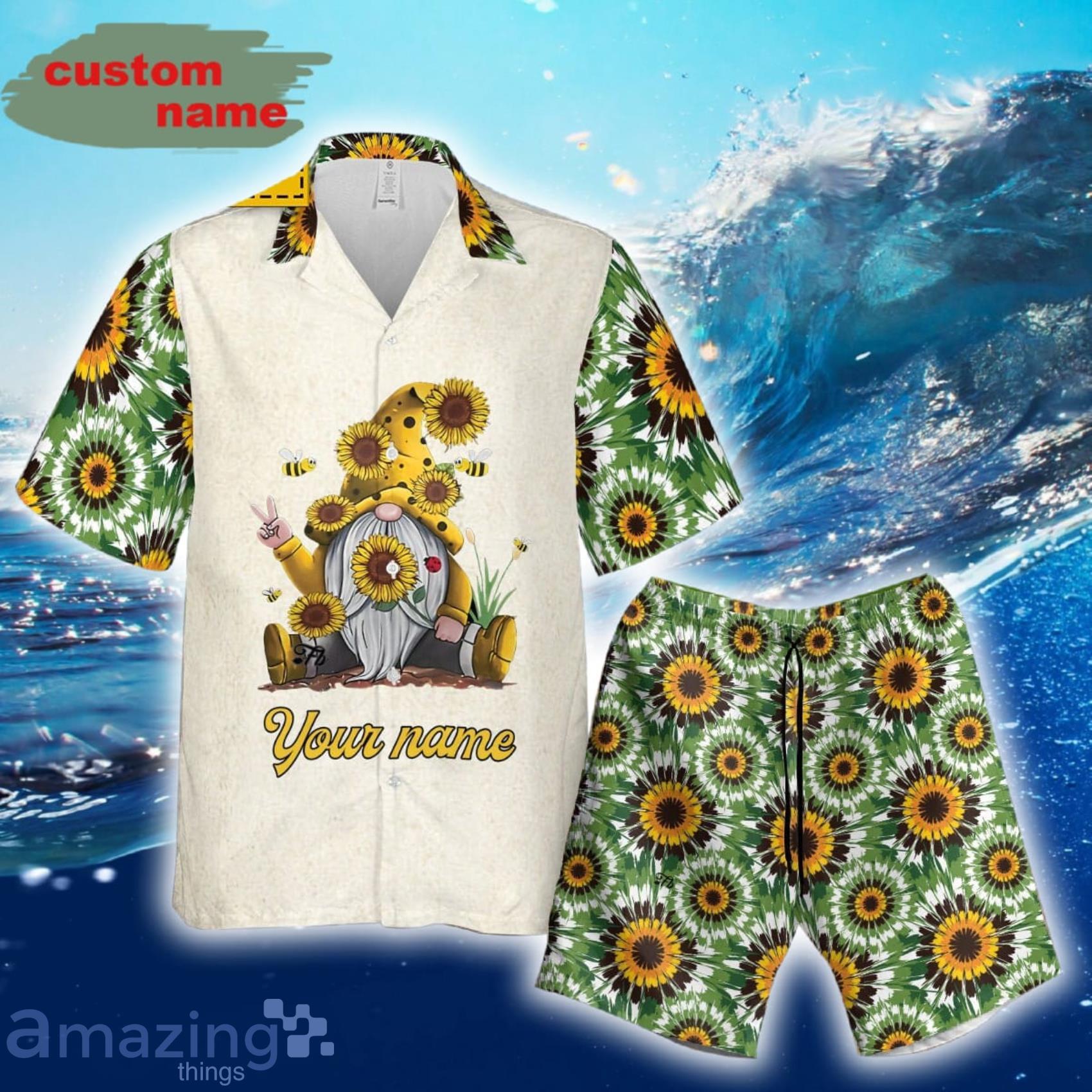 Gnome Sunflower Custom Name Blessed To Be Called Hawaiian Shirt And Short Product Photo 1
