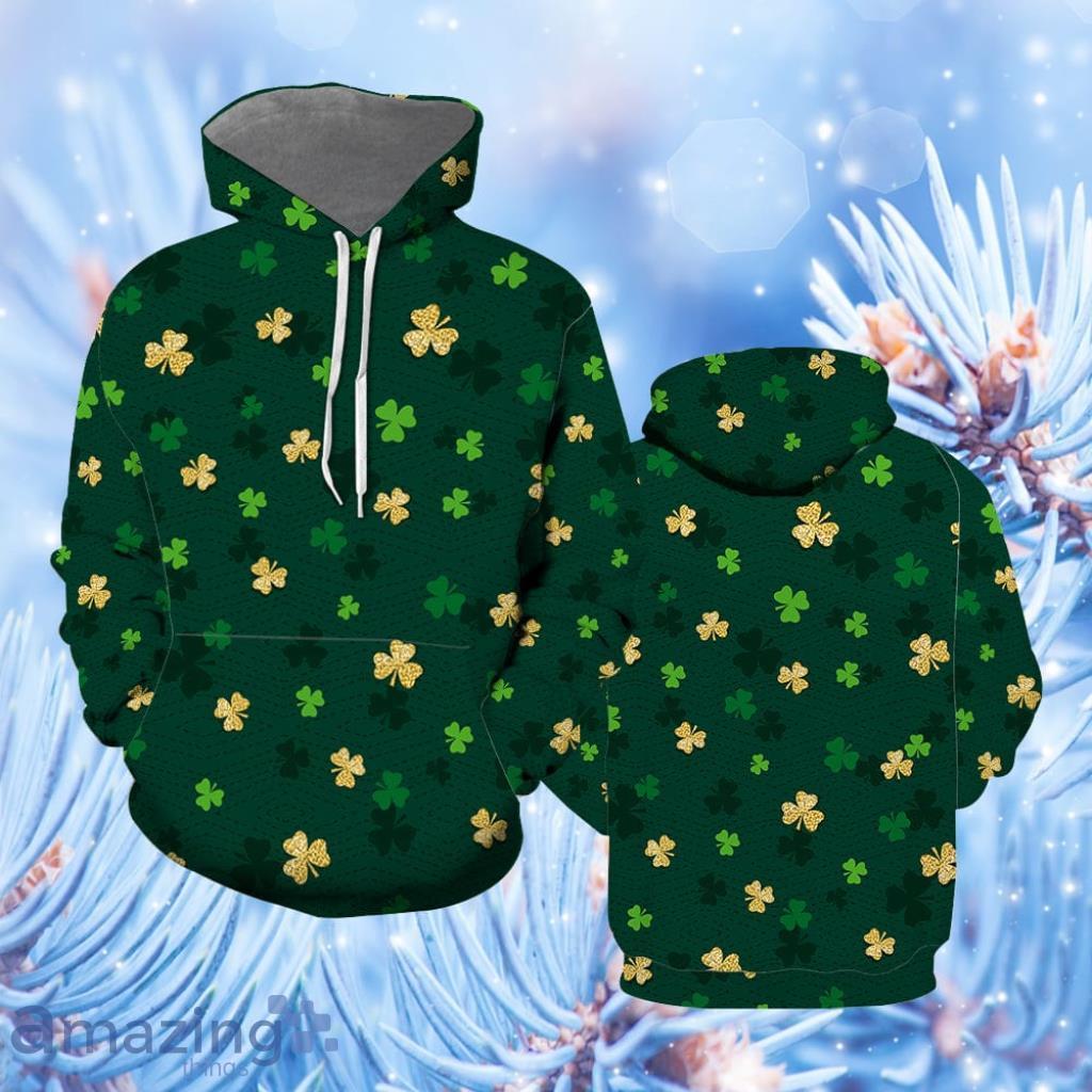Gold And Green Shamrock Saint Patrick’s Day Hoodie 3D All Over Print - Gold And Green Shamrock Saint Patrick’s Day Hoodie Over Print  For Men & Women  TH1171