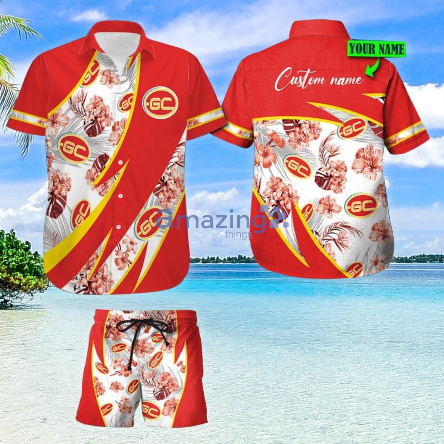 Gold Coast Suns Custom Name For Fans Hawaiian Shirt And Shorts Product Photo 1
