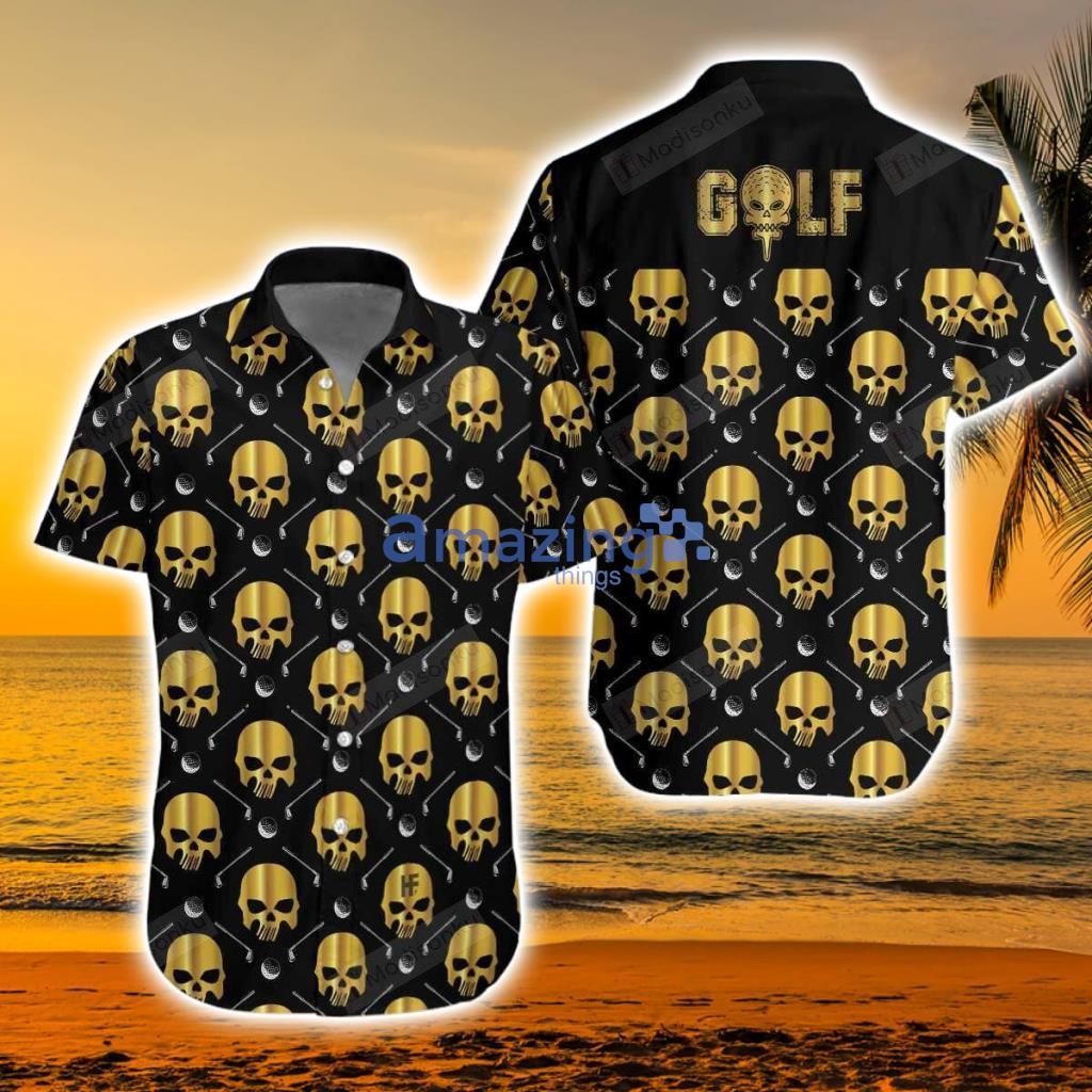 Golf And Golden Skull Hawaiian Shirt - Golf And Golden Skull Hawaiian Shirt Golf And Golden Skull Hawaiian Shirt - Golf And Golden Skull Hawaiian Shirt