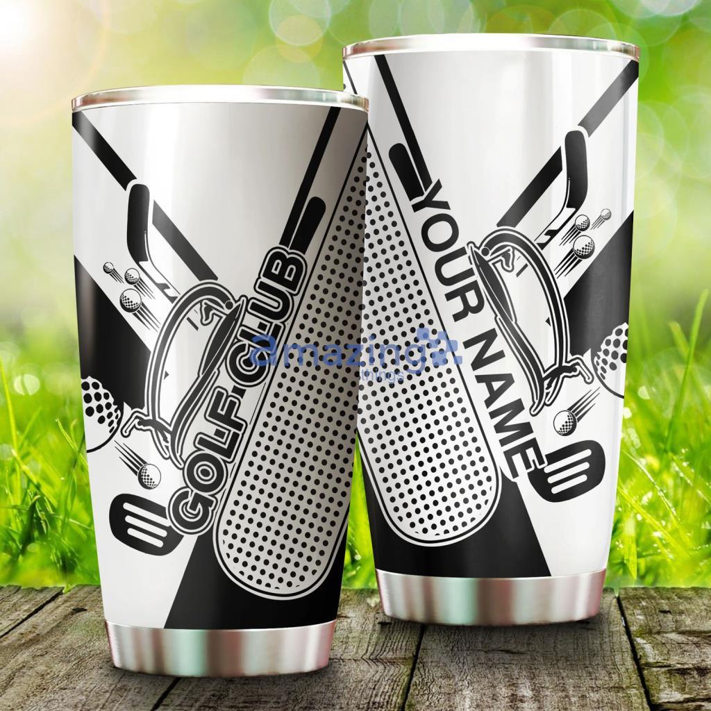 Golf Club Black And White Custom Name Tumbler - Golf Club Black And White Custom Name Tumbler Golf Club Black And White Custom Name Tumbler - Golf Club Black And White Custom Name Tumbler