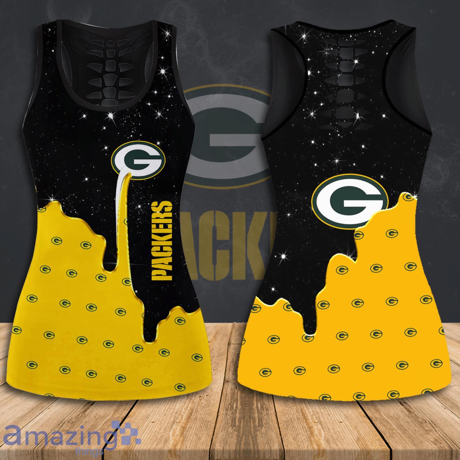 Green Bay Packers STFU Lips All Over Print 3D Combo Hollow Tank Top And  Leggings For Women