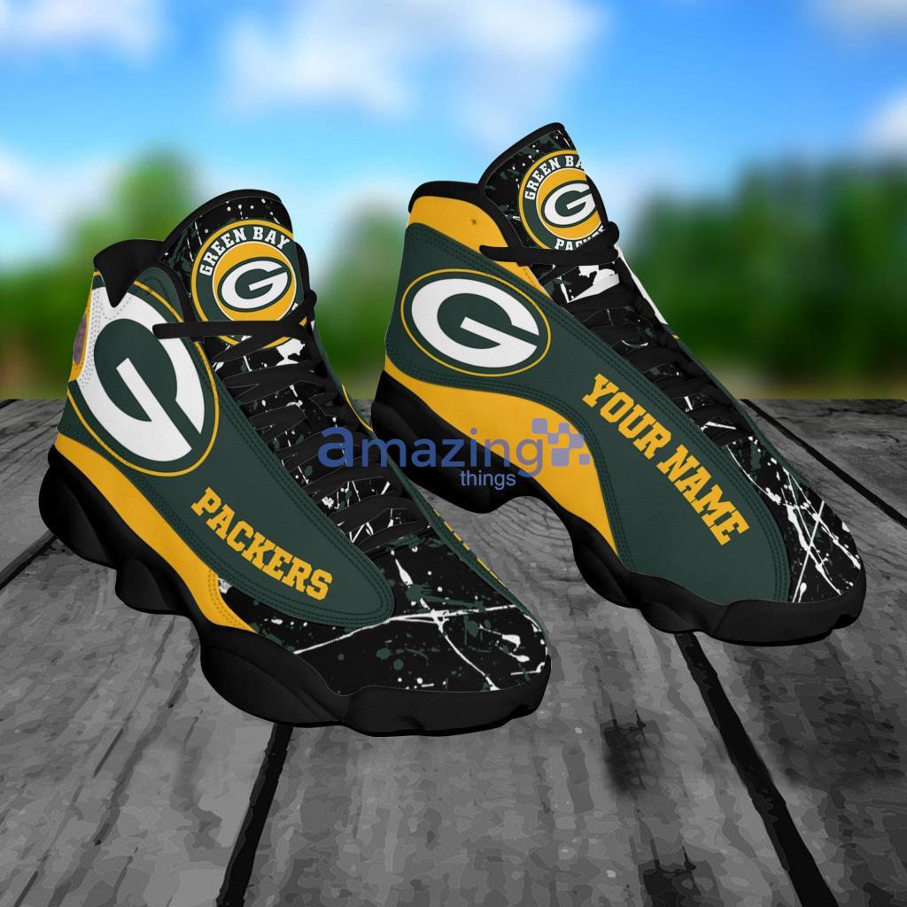 Green Bay Packers Air Jordan 13 Shoes, Custom Packers Footwear