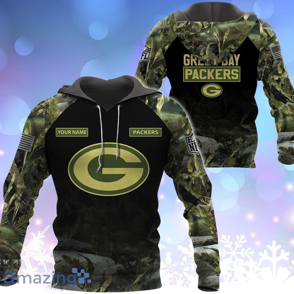 Green Bay Packers NFL Personalized Your Name Fishing Camo Hoodie 3D All  Over Print