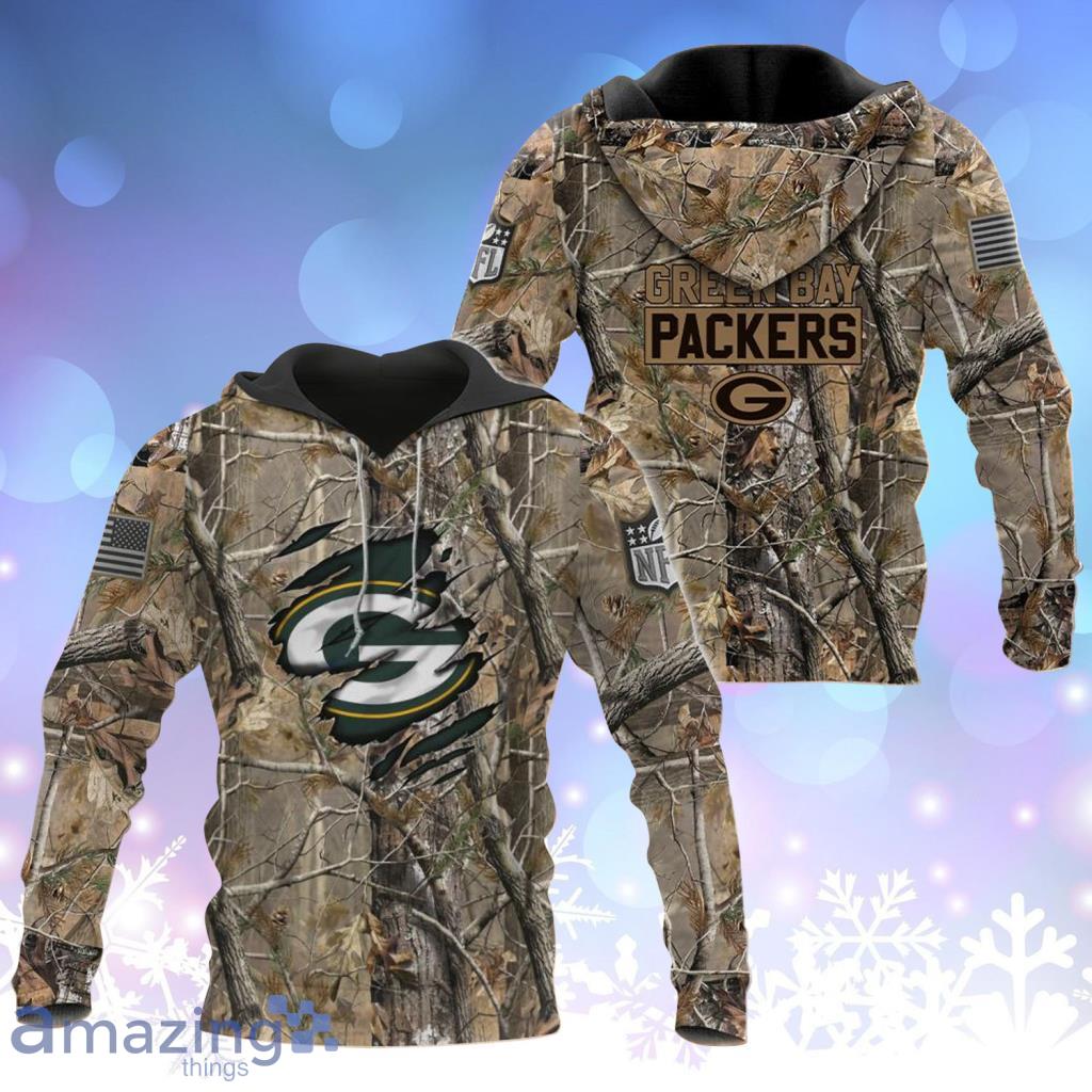 Green Bay Packers NFL Team Realtree Camo Hunting Hoodie 3D All Over Print