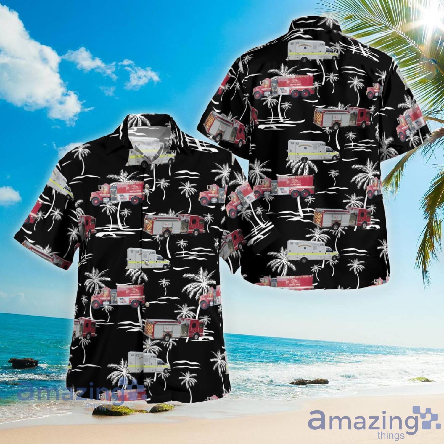 Gronton Fire Department Aloha Summer Gift Hawaiian Shirt Product Photo 1