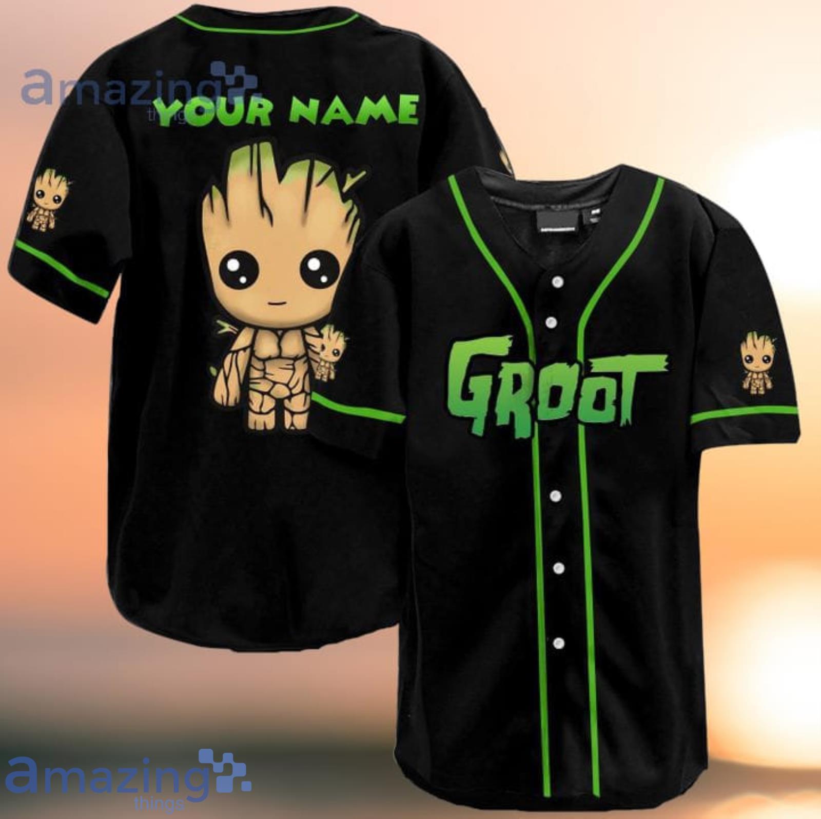 Groot Yankees Baby Groot Custom Name Baseball Jersey - Shoptml