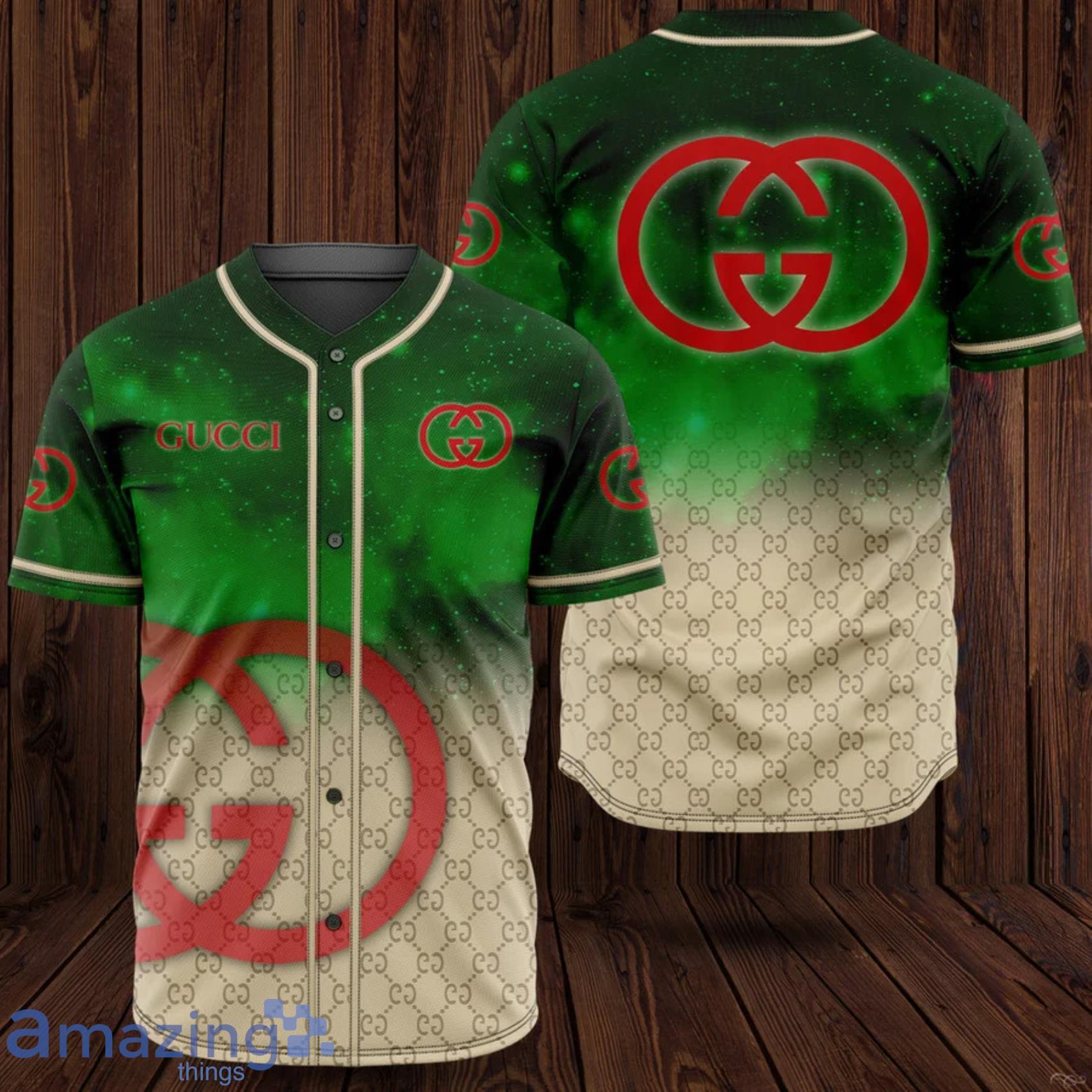 Gucci Green Galaxy Baseball Jersey Clothes Sport For Men Women