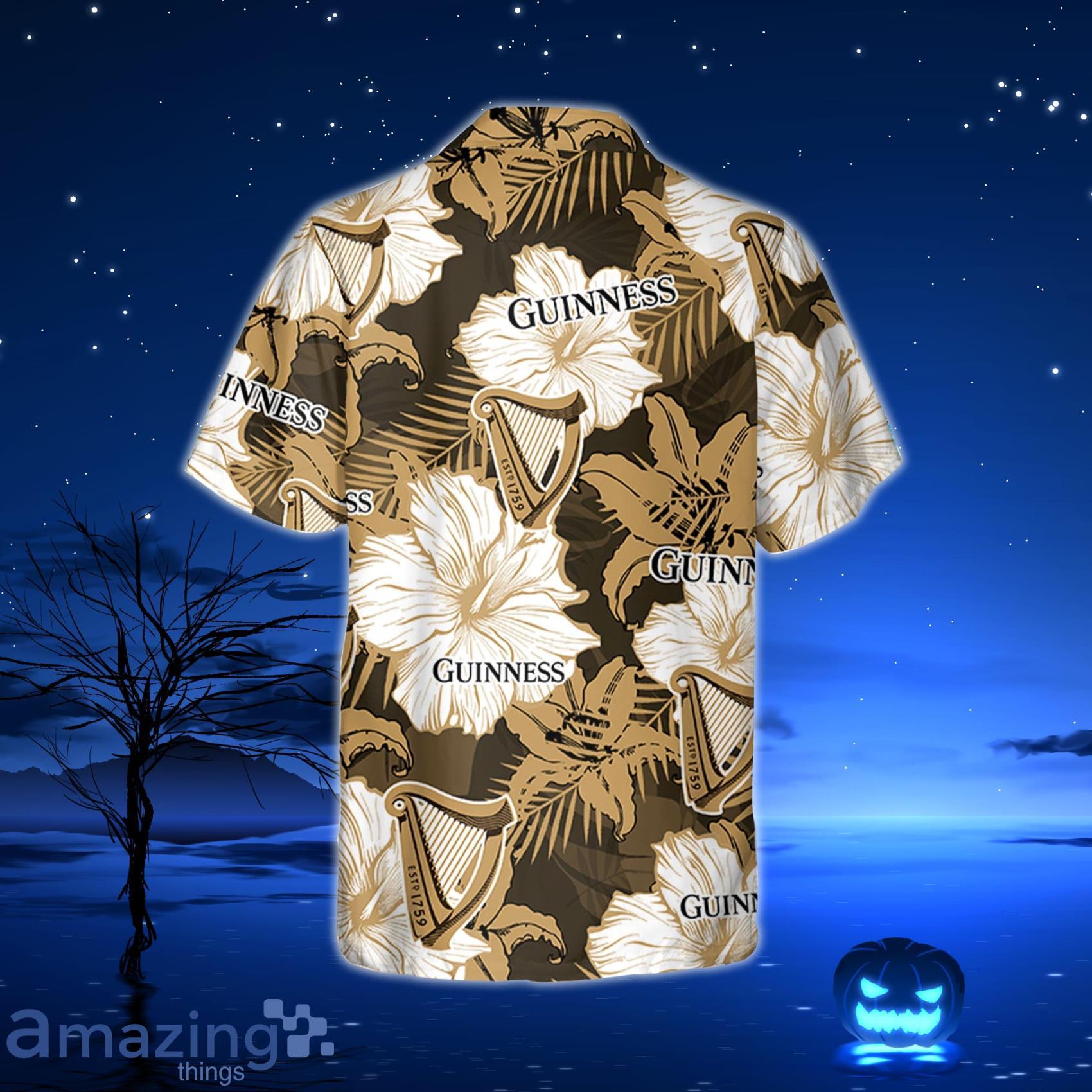 Guinness Hawaiian Floral Pattern Guinness Hawaiian Shirt For Men And Women image Guinness Hawaiian Floral Pattern Guinness Hawaiian Shirt For Men And Women Product Photo 3